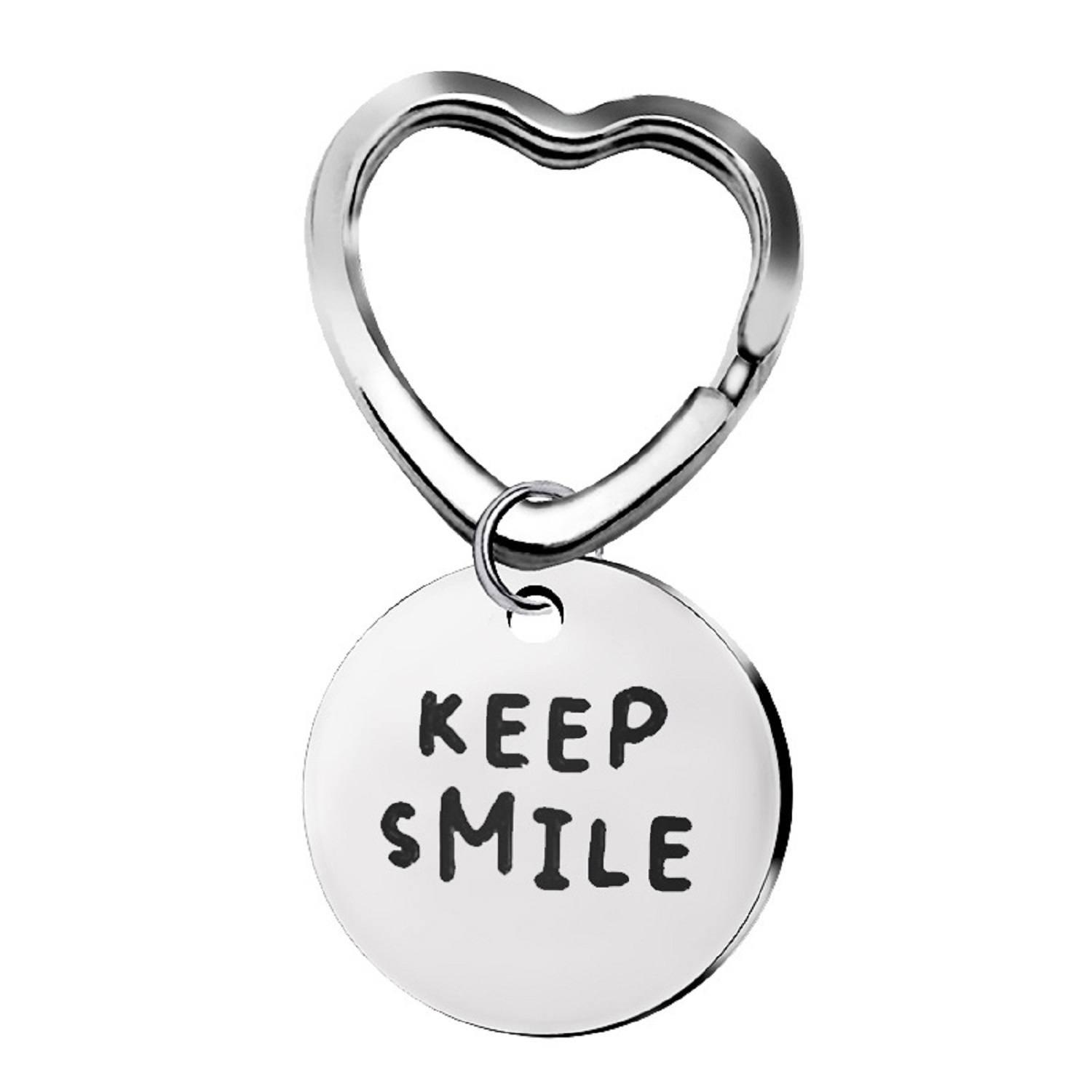 Stainless Steel Round Keychain 4