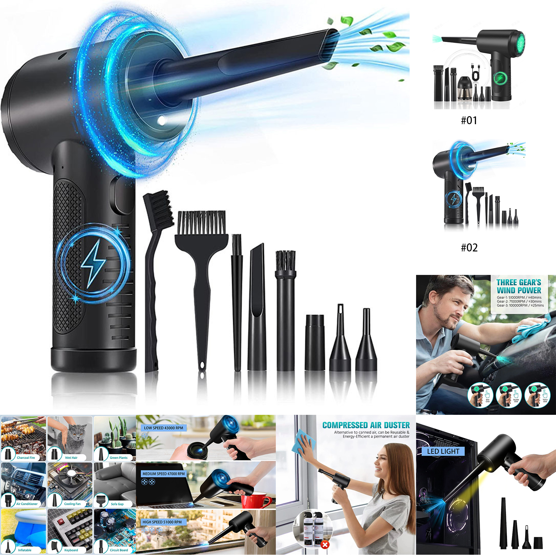 Powerful Compressed Air Duster for Deep Cleaning 2