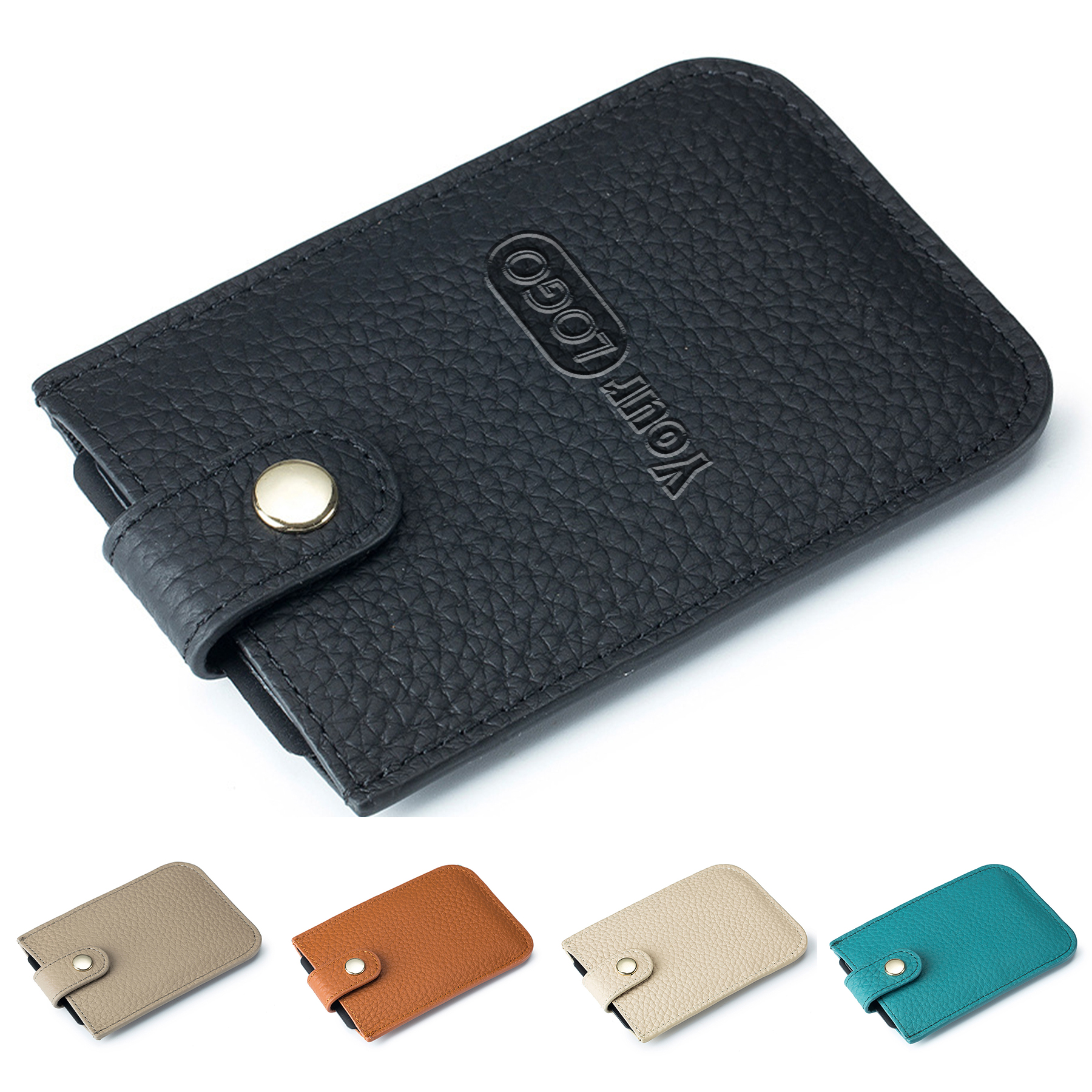 Genuine Leather portable slim coin purse business card bag 1