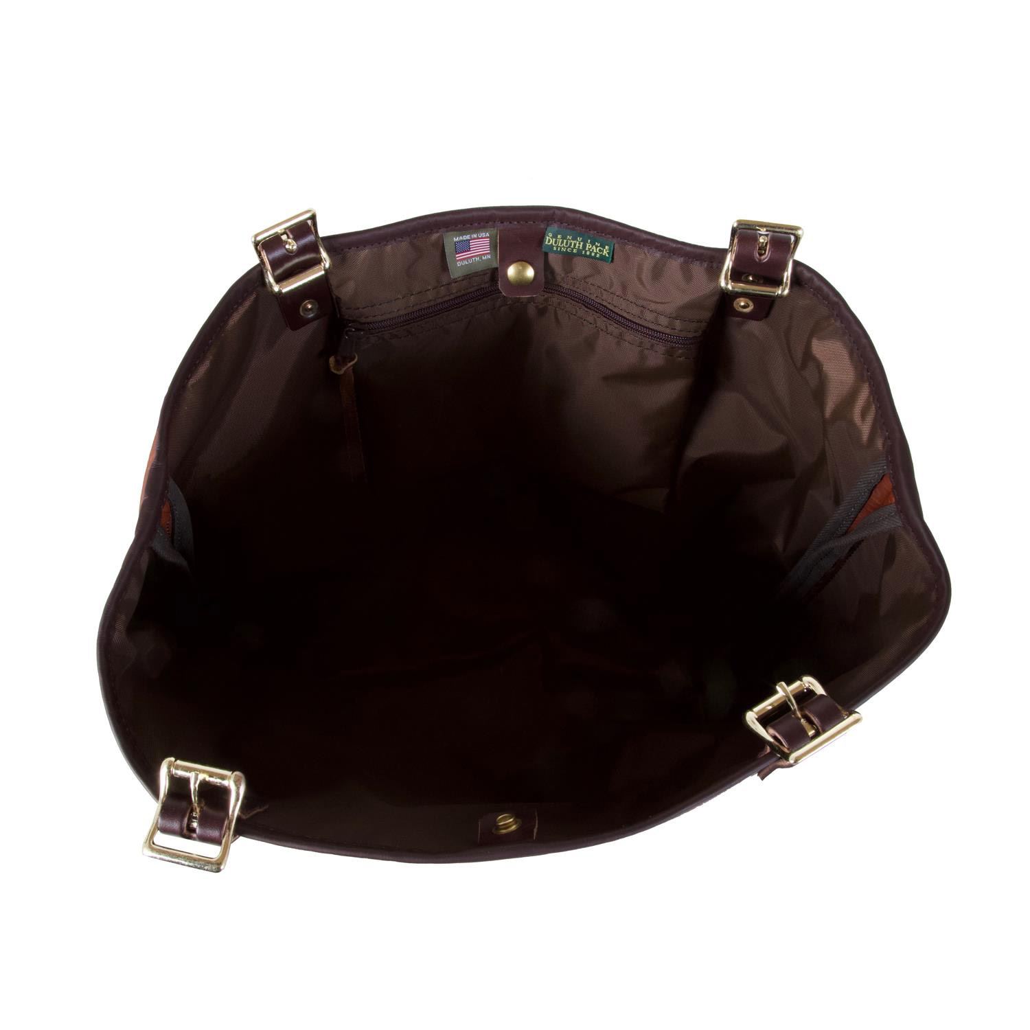 Duluth Pack™ Bison Leather Market Tote 10