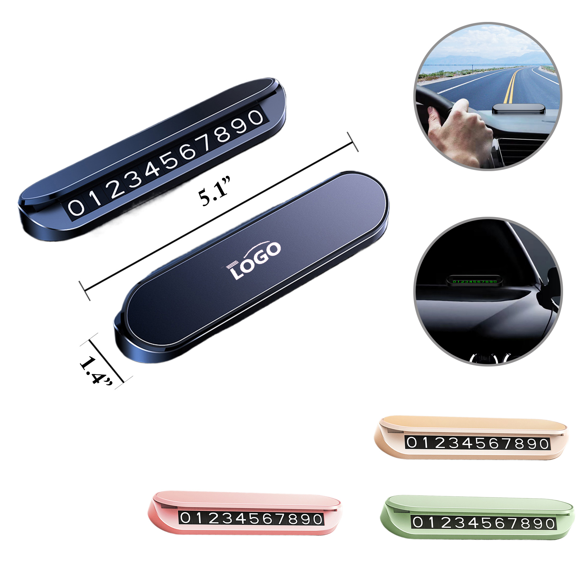 MOQ100 Car Temporary Parking Card Interior Decor 5