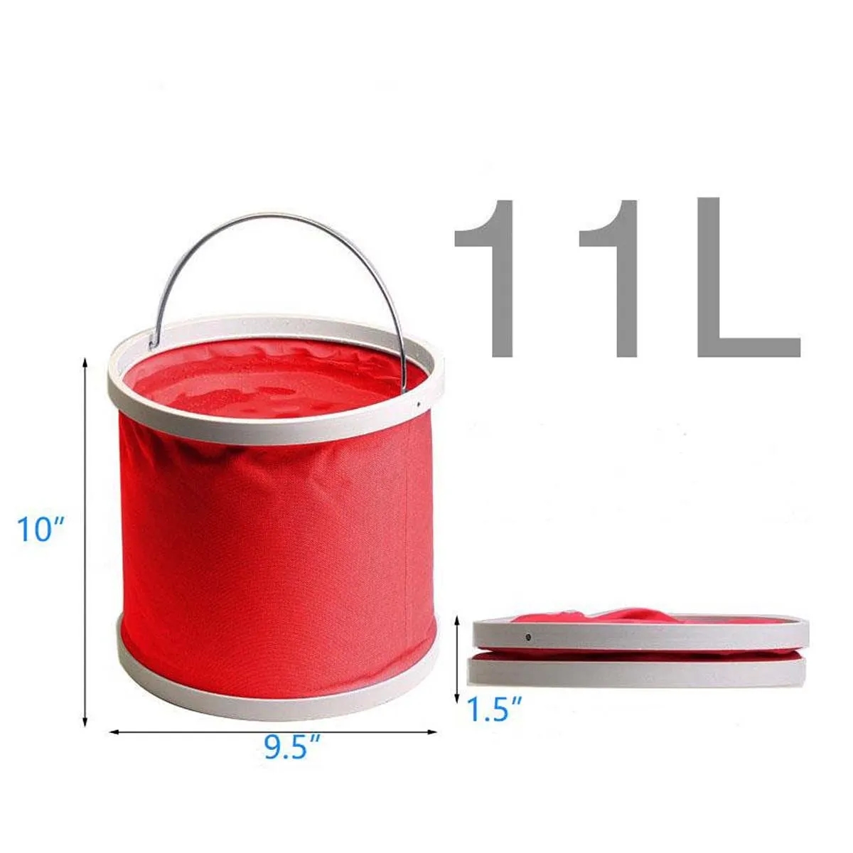 11L Large Portable Folding Water Bucket with Handle 3