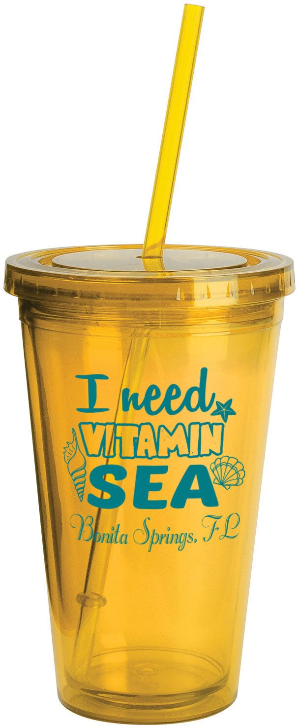 SUNSPLASH TUMBLER W/STRAW 16 OZ. 10