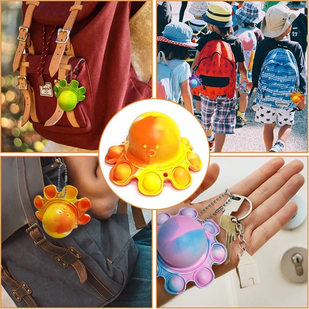 Reversible Octopus Push Pop Bubble Fidget Toy 2