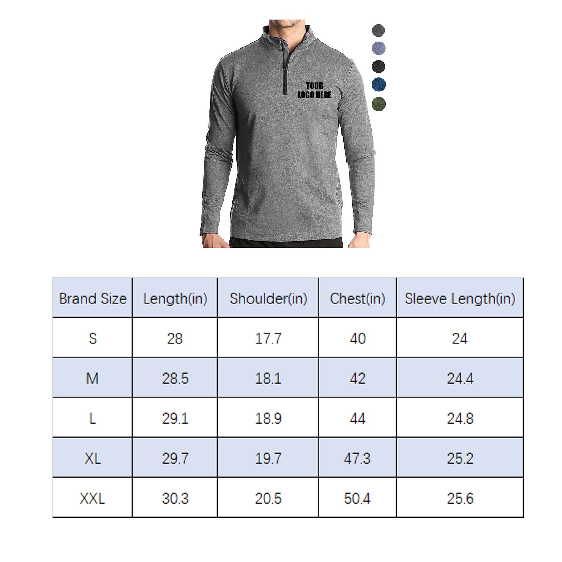 Zip Long Sleeve Athletic Performance Pullover 3