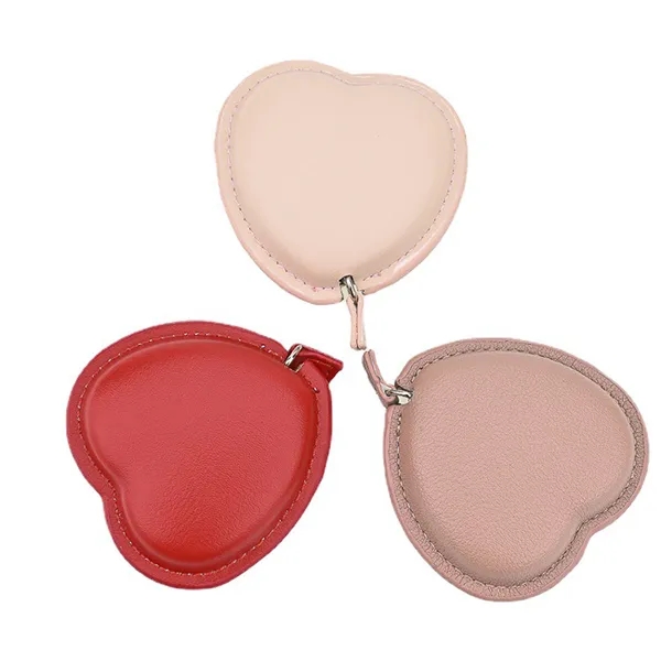 PU Leather Heart-Shaped Mini Tape Measure 2