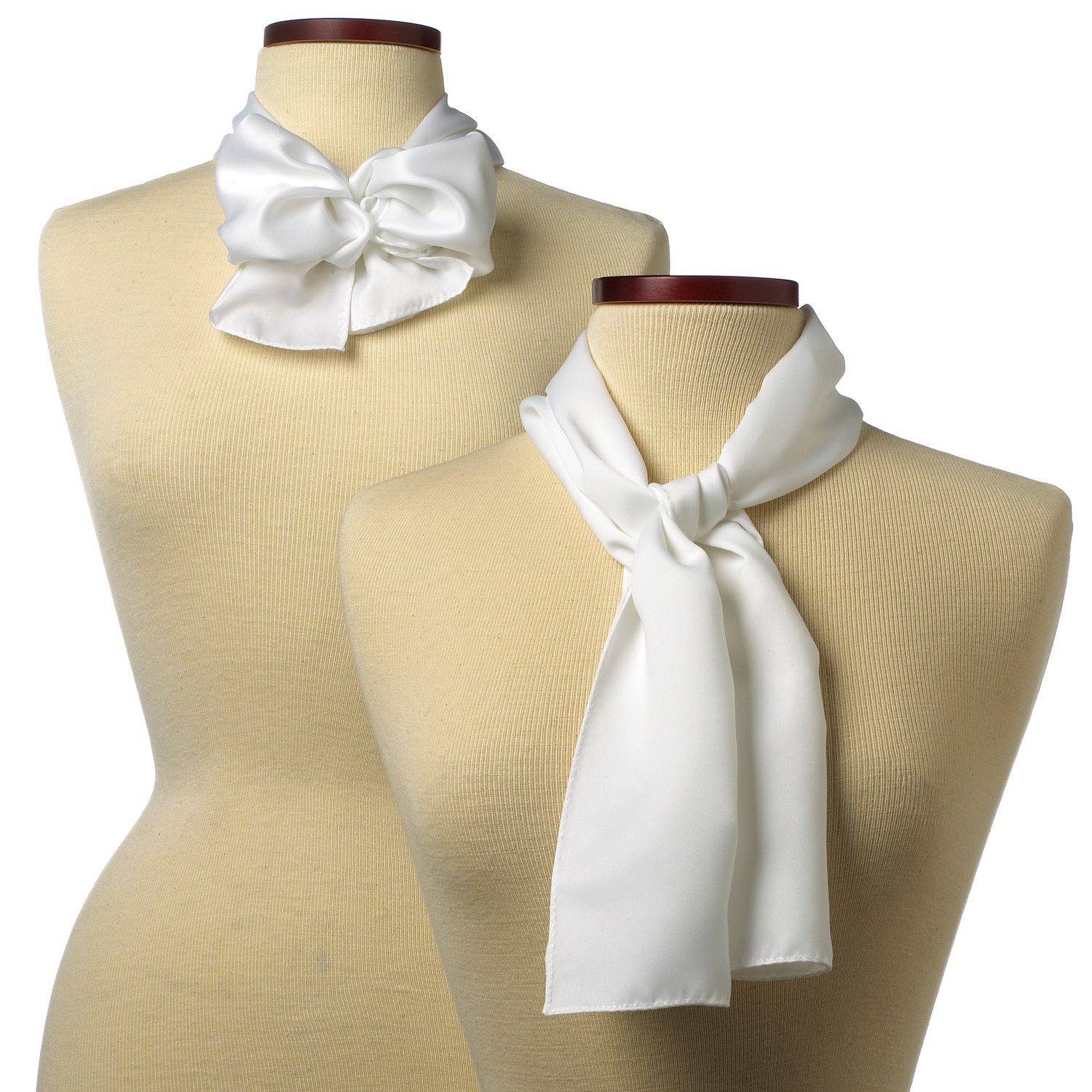 White Silk Scarf - 10"x54" 2
