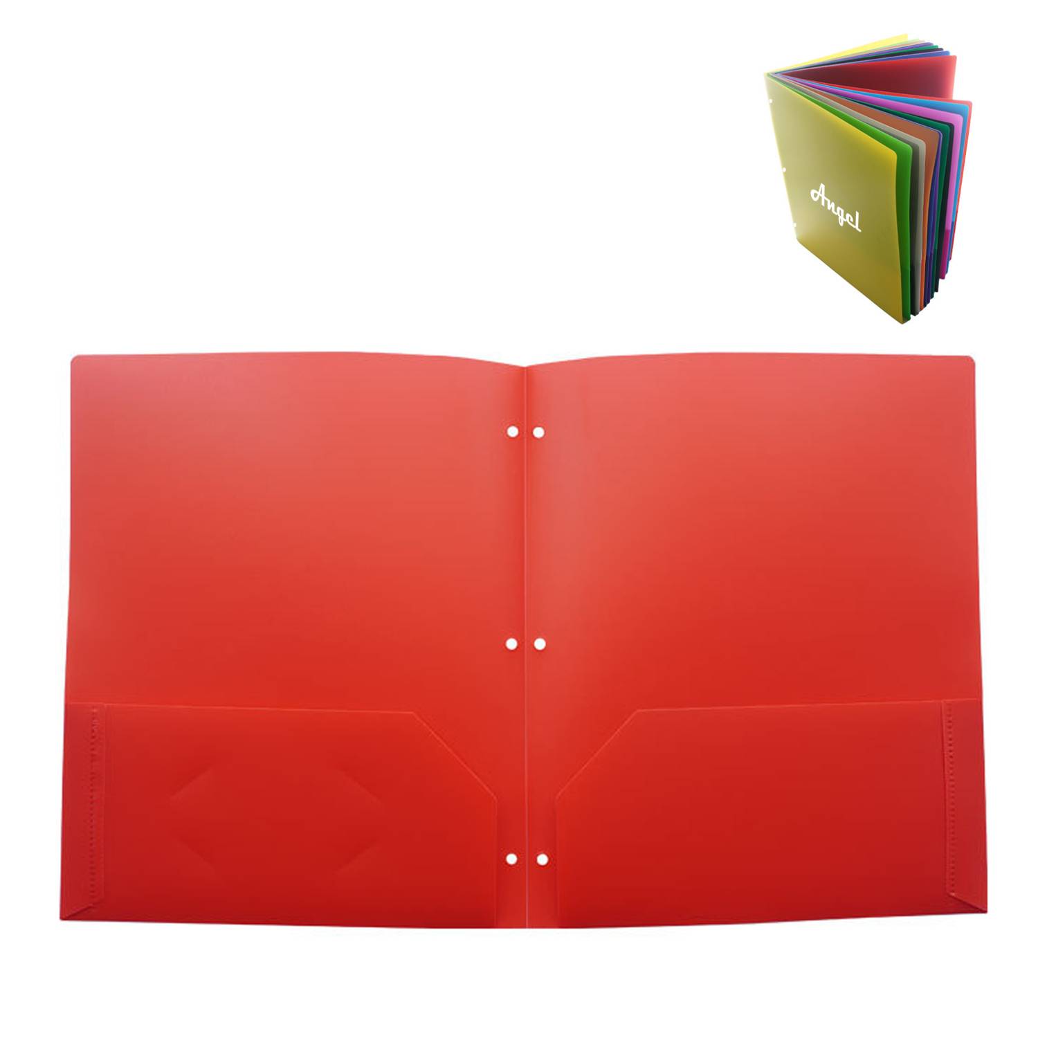 Letter Size Plastic 2-Pocket File Folder 2