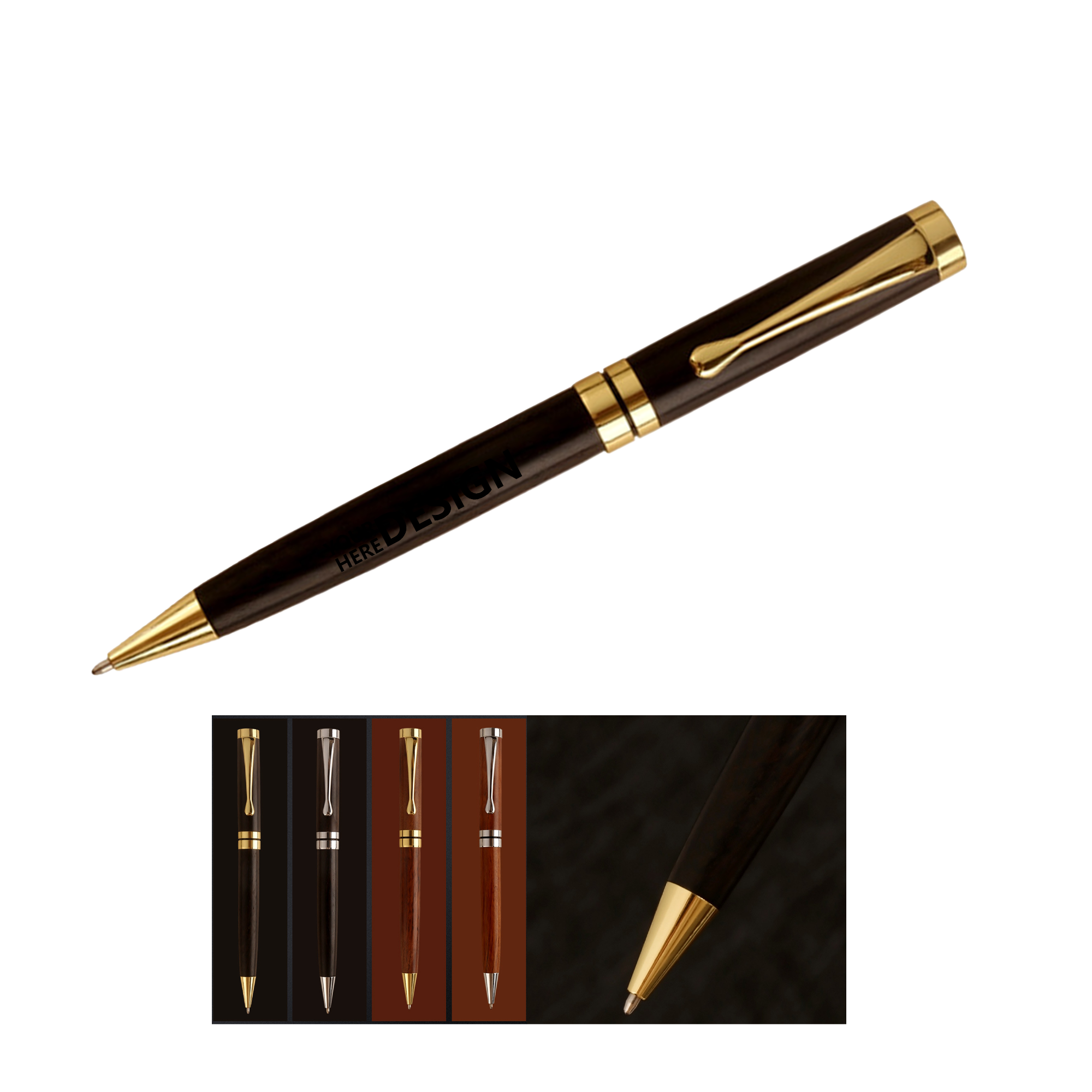 Business Keepsake Pen with Brass and Sandalwood 2