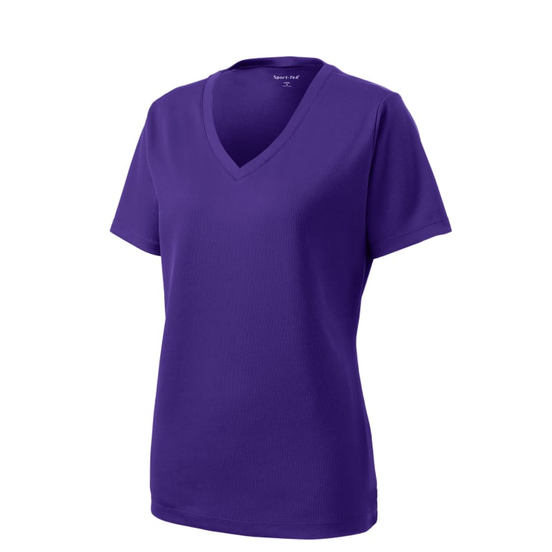 Sport-Tek Women's PosiCharge RacerMesh V-Neck Tee. 49
