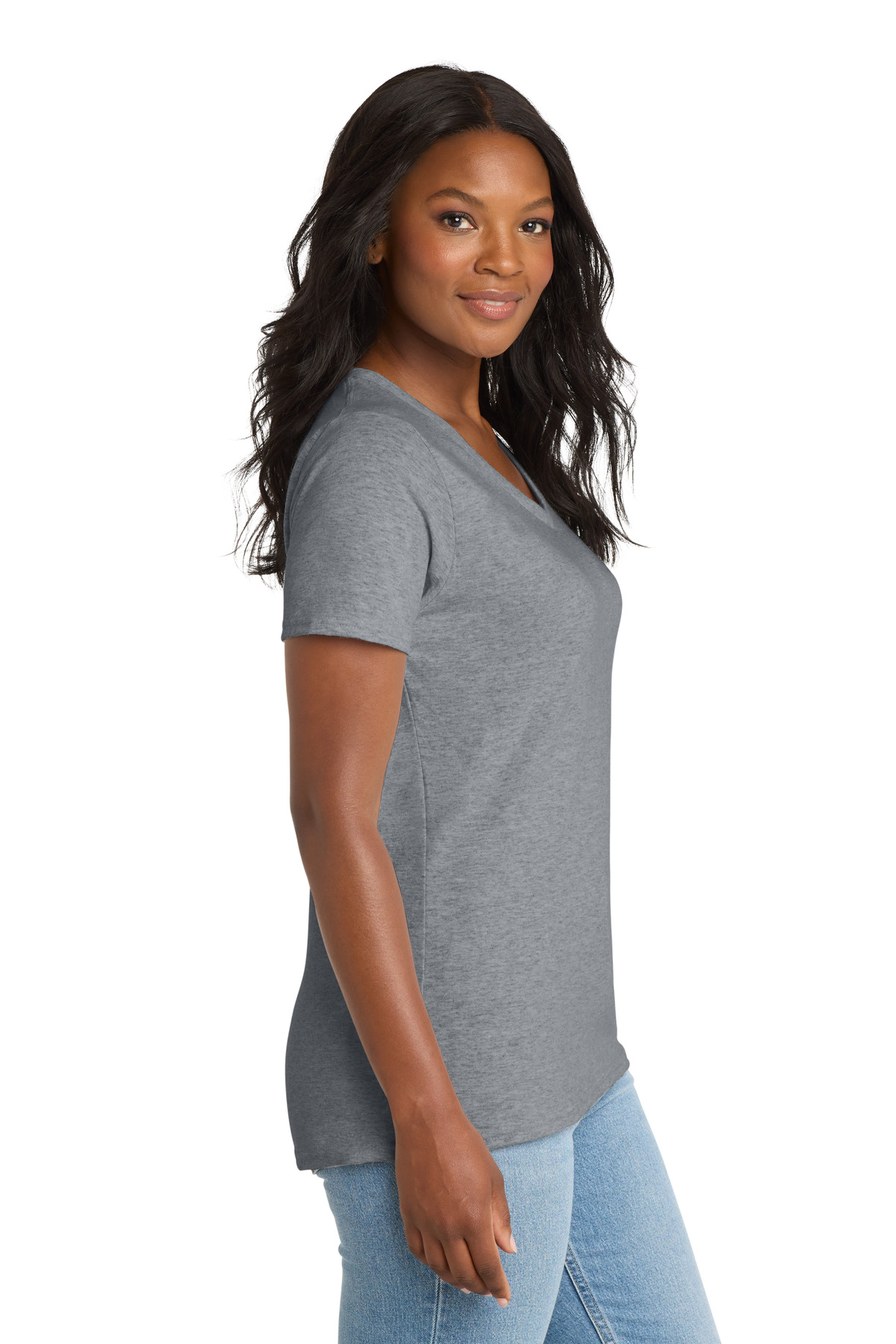Port & Co Women's Core Cotton V-Neck Tee. LPC54V 94