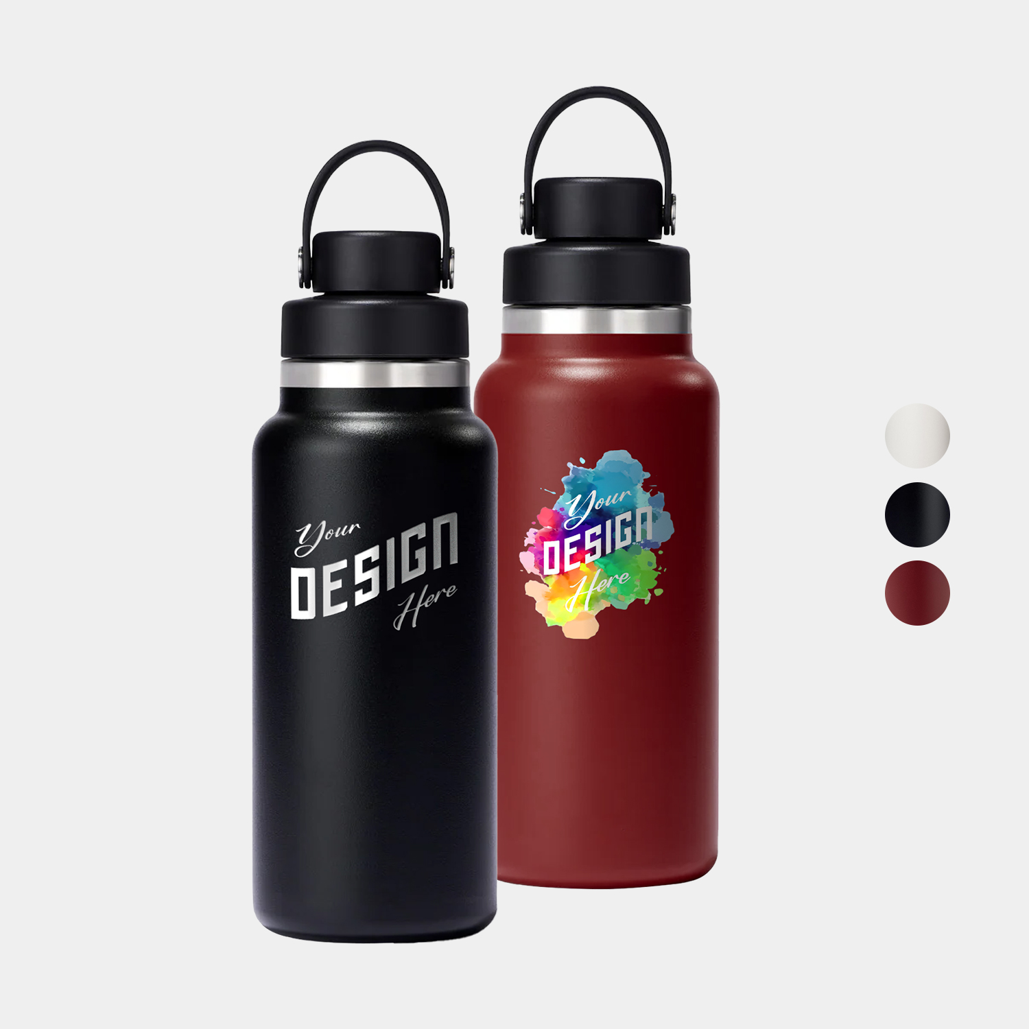 32 oz Hydro Flask® 2.0 Insulated Wide Mouth Water Bottle with Flex Chug Cap, custom water bottle with logo imprint 3