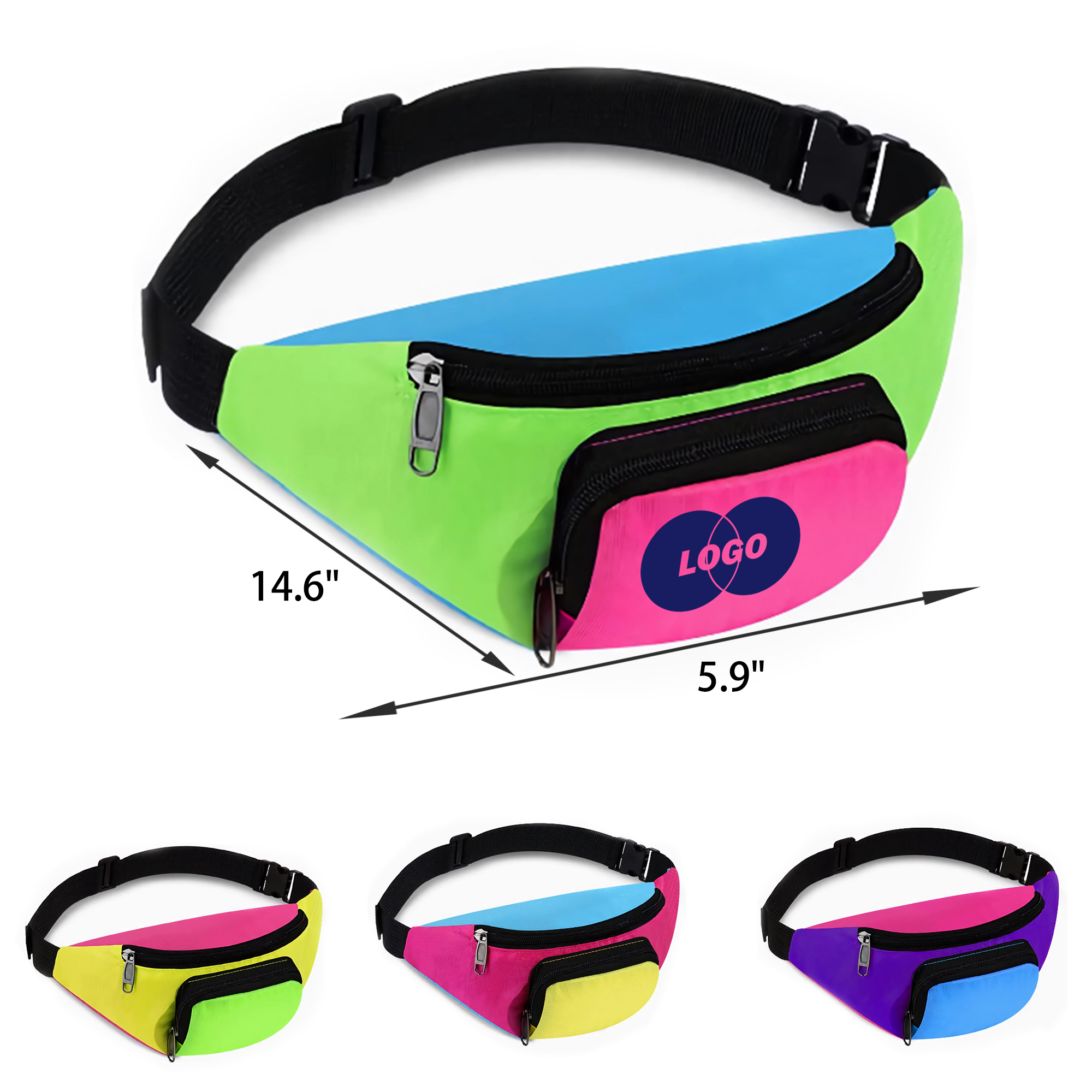 Durable Colorful Outdoor Sports Oxford Waist Bag 3