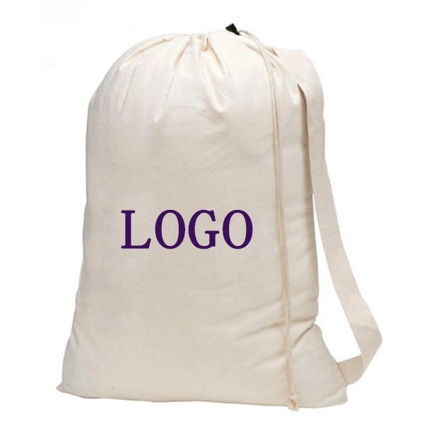8 oz- Cotton Drawstring Laundry Bag 3