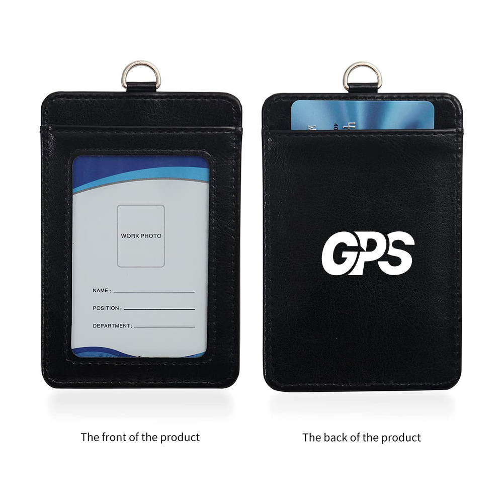 4 5/8 " Lanyard Leather Card Holder 4
