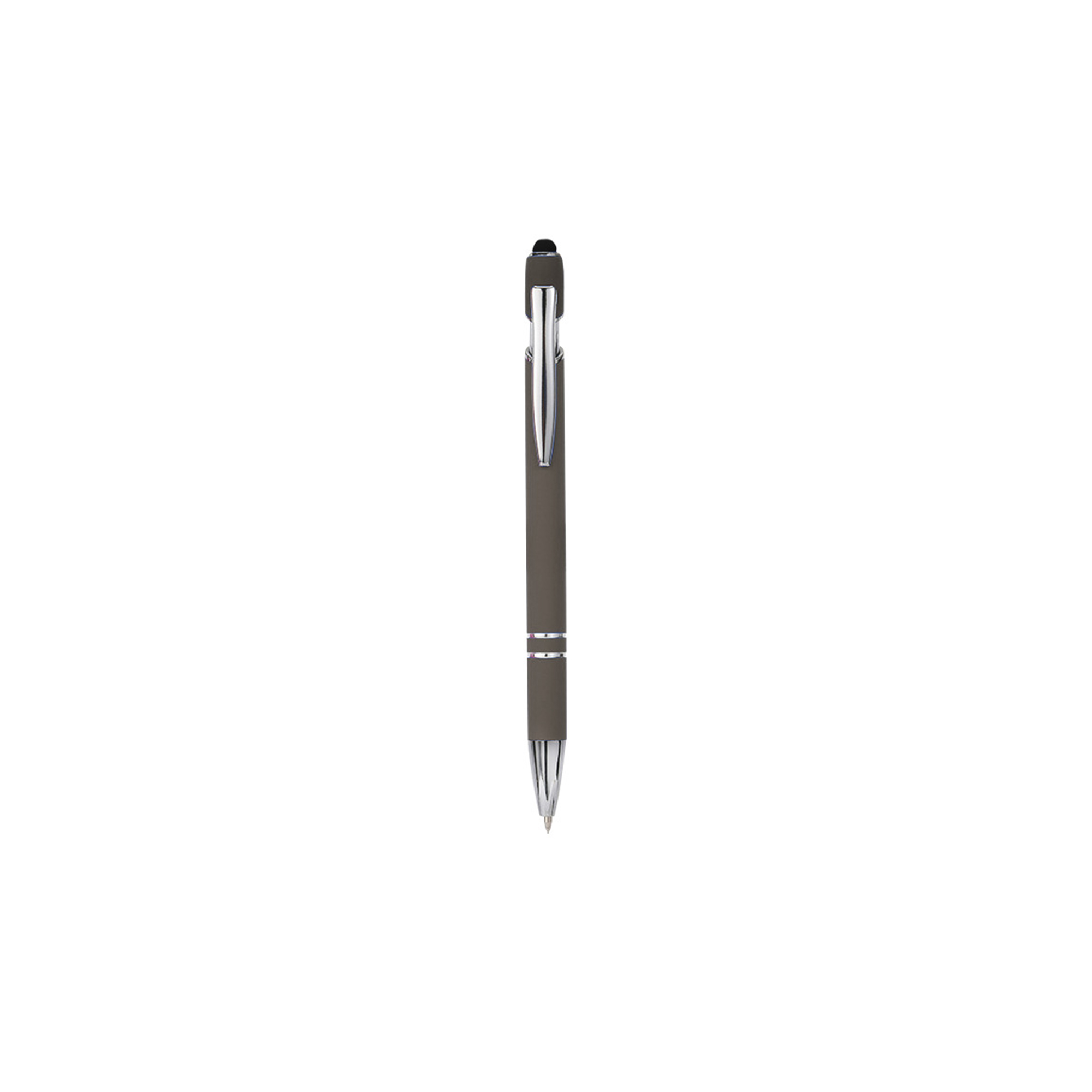 Aluminum Stylus Pen With Rubberized Finish And Plunger Action 8