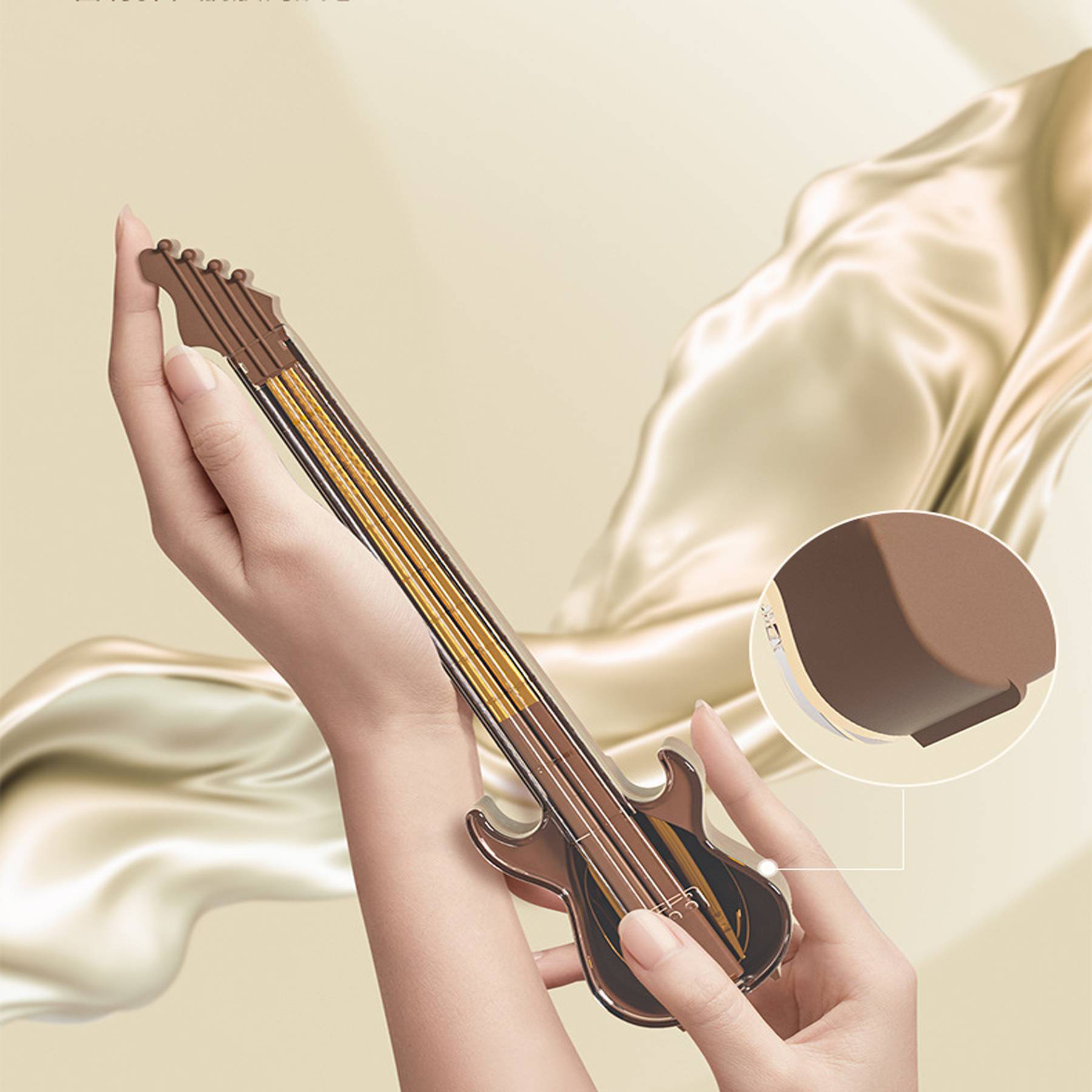 Stainless steel guitar portable cutlery set 3