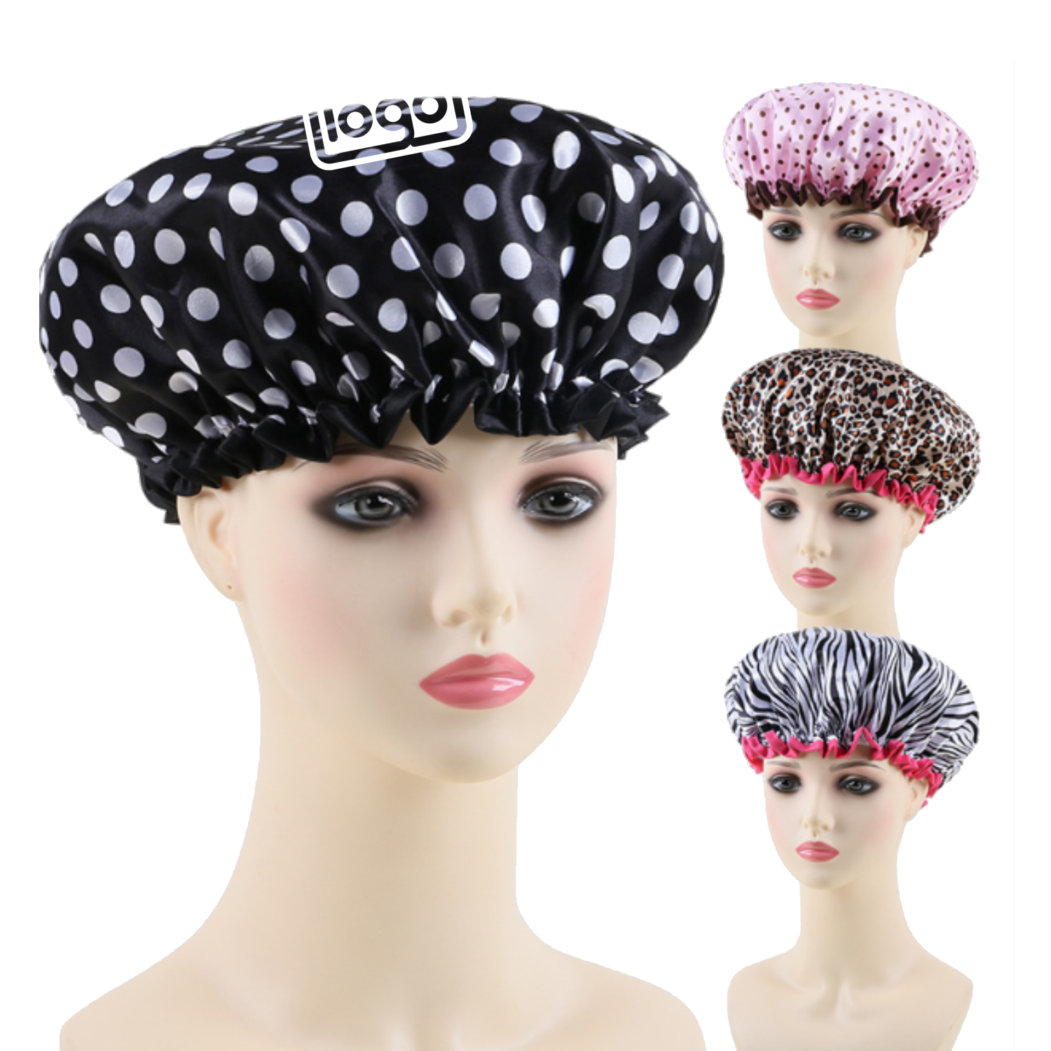 Double Waterproof Layers Shower Cap 9