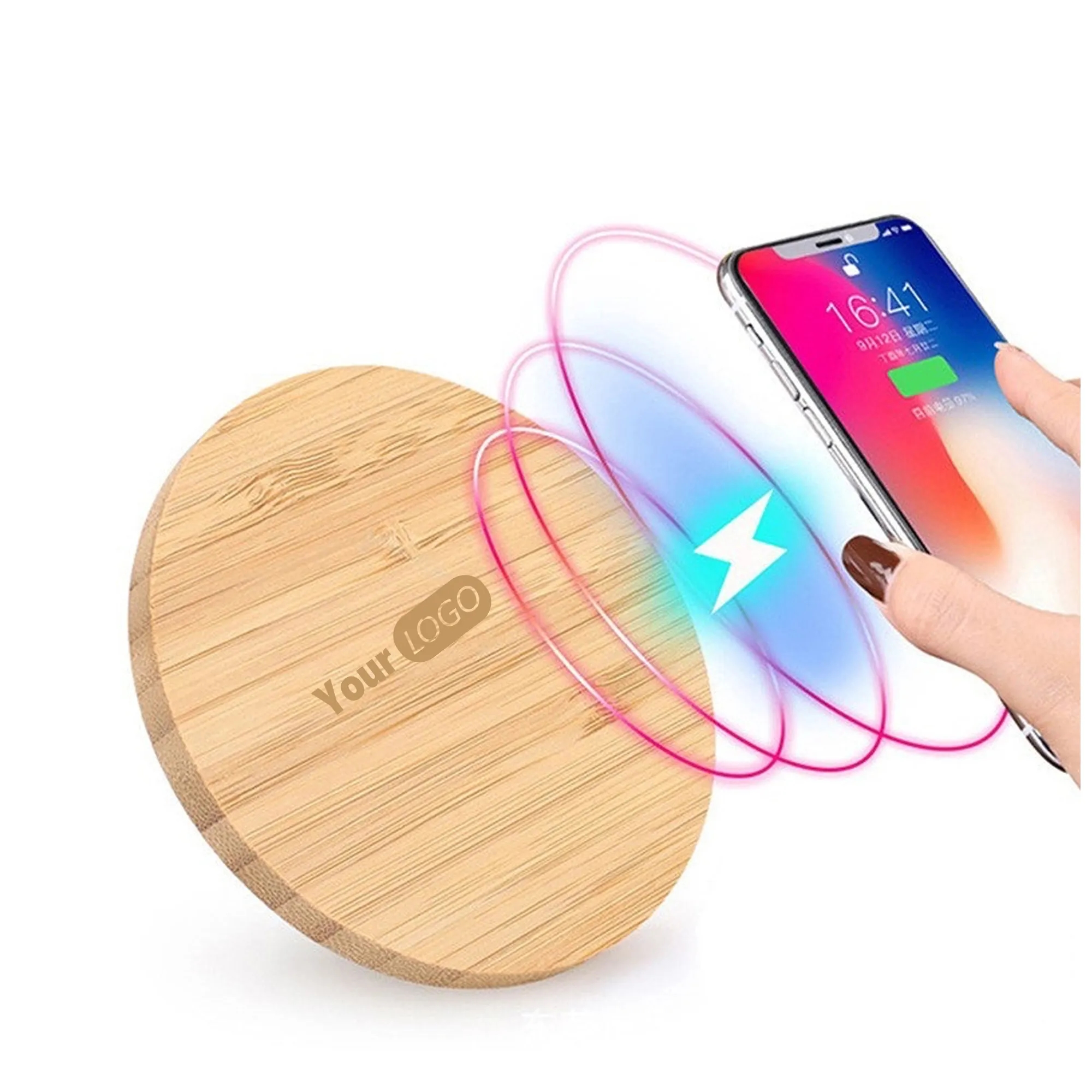 Bamboo Fast Wireless Charger Stand Wood 3