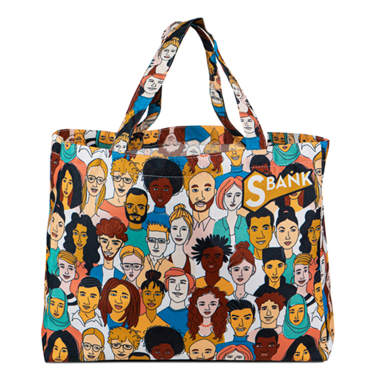Sublimated Handles Small Full Side Gusset Tote 1