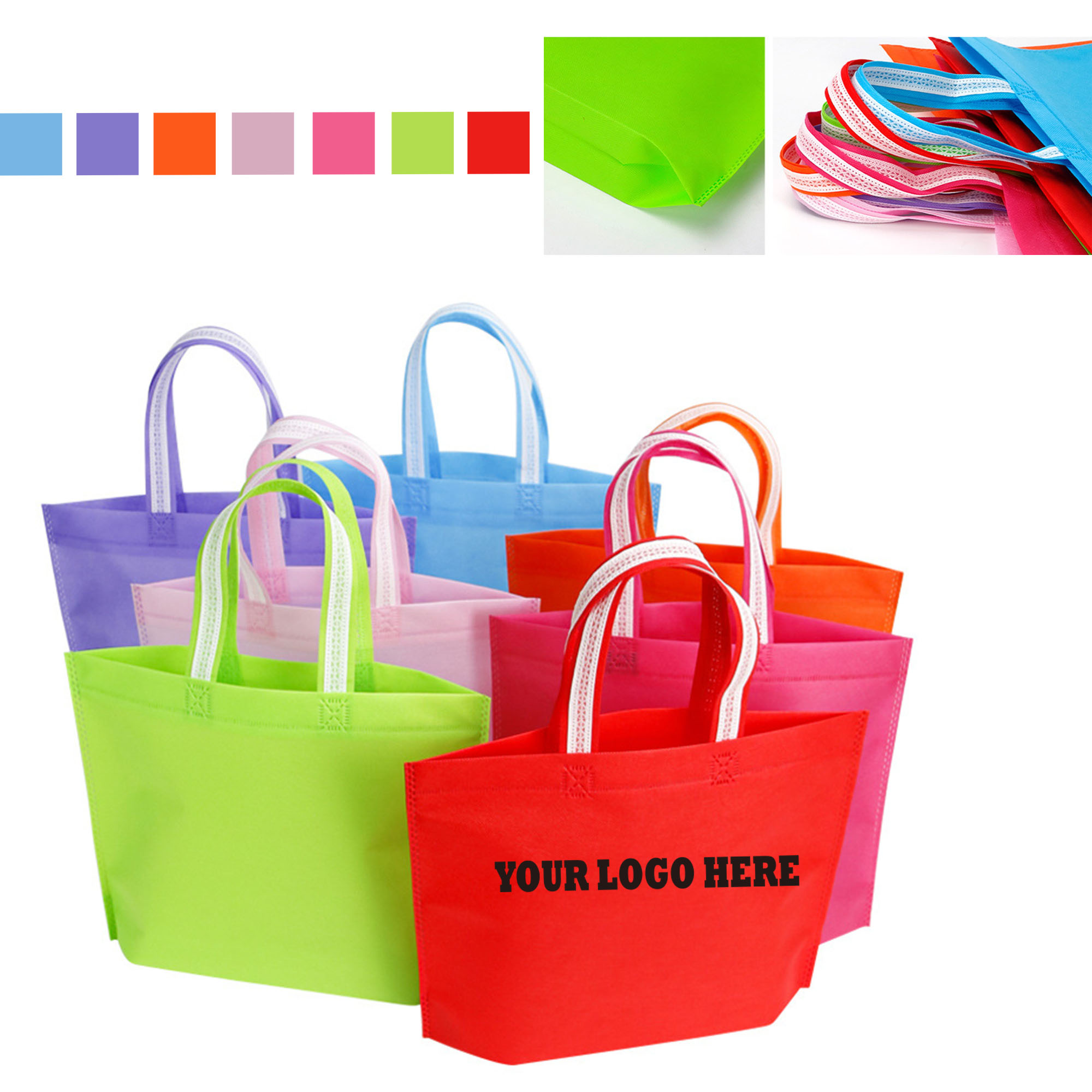 Multiple Color High Load-Bearing Non-Woven Tote Bags 1