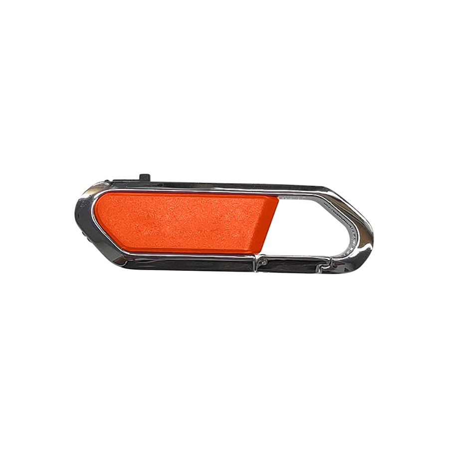 Carabiner USB Drive With Metal Rim And Capless Push/Retract USB 9