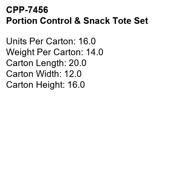 Portion Control & Snack Tote Set 5