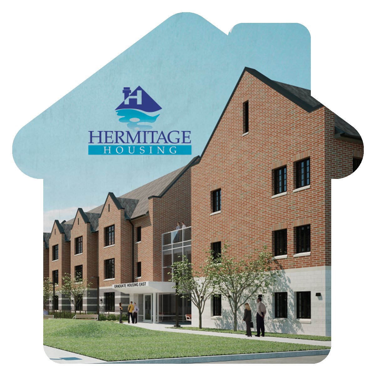 House Shaped Dye Sublimated Computer Mouse Pad