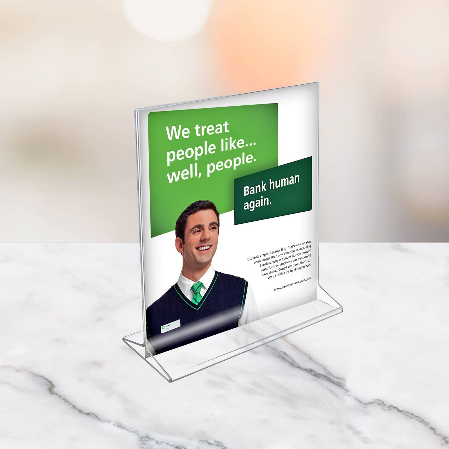 Acrylic Signage Transparent Table Display Stand 4