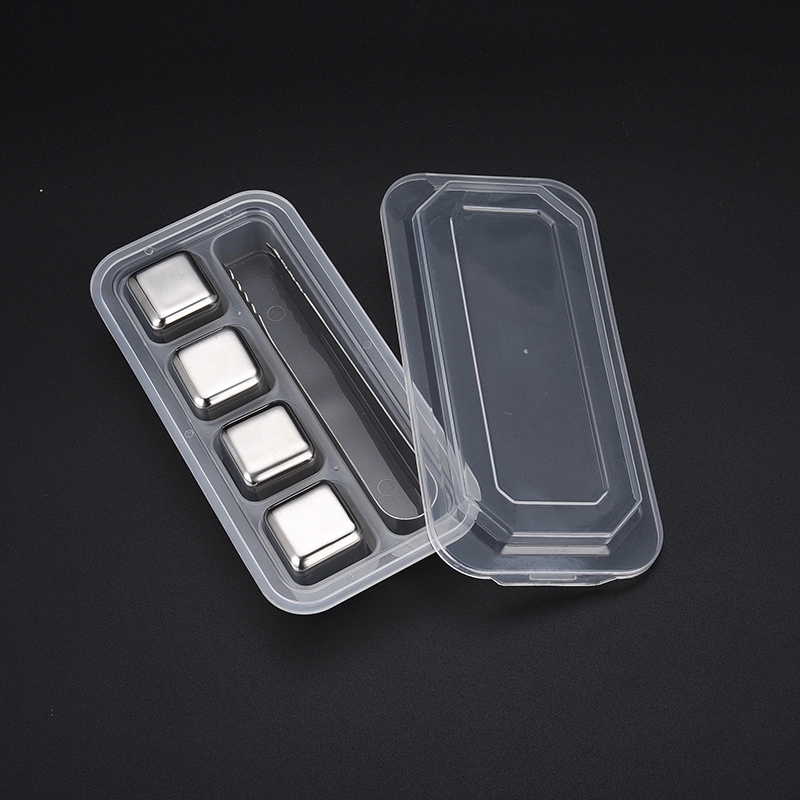 Stainless Steel Reusable Ice Cubes - Set of 4 3