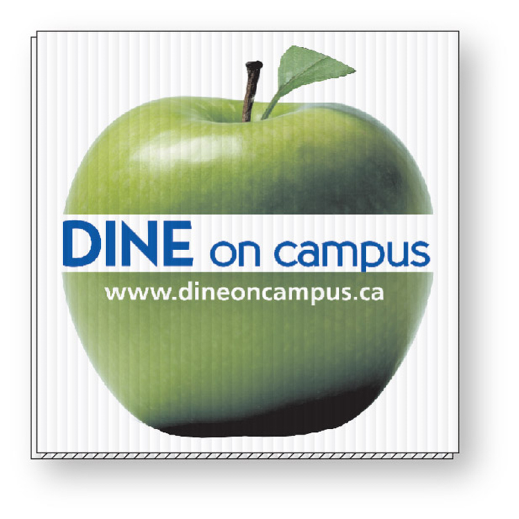 5/32" White Coroplast Sign, 12"x12" Rectangle, Full Colour 1