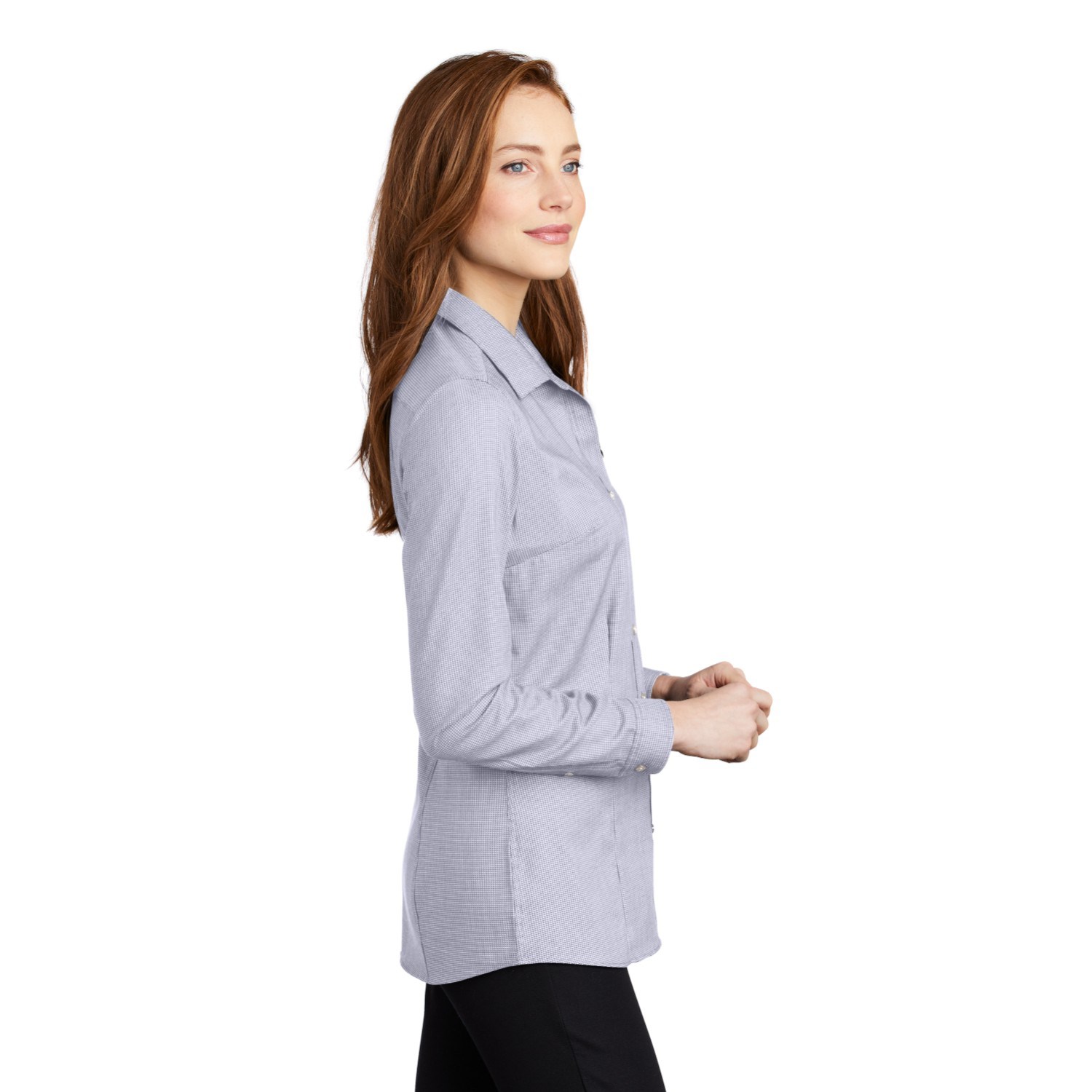 Port Authority Ladies Pincheck Easy Care Shirt 3.4 oz Custom 2
