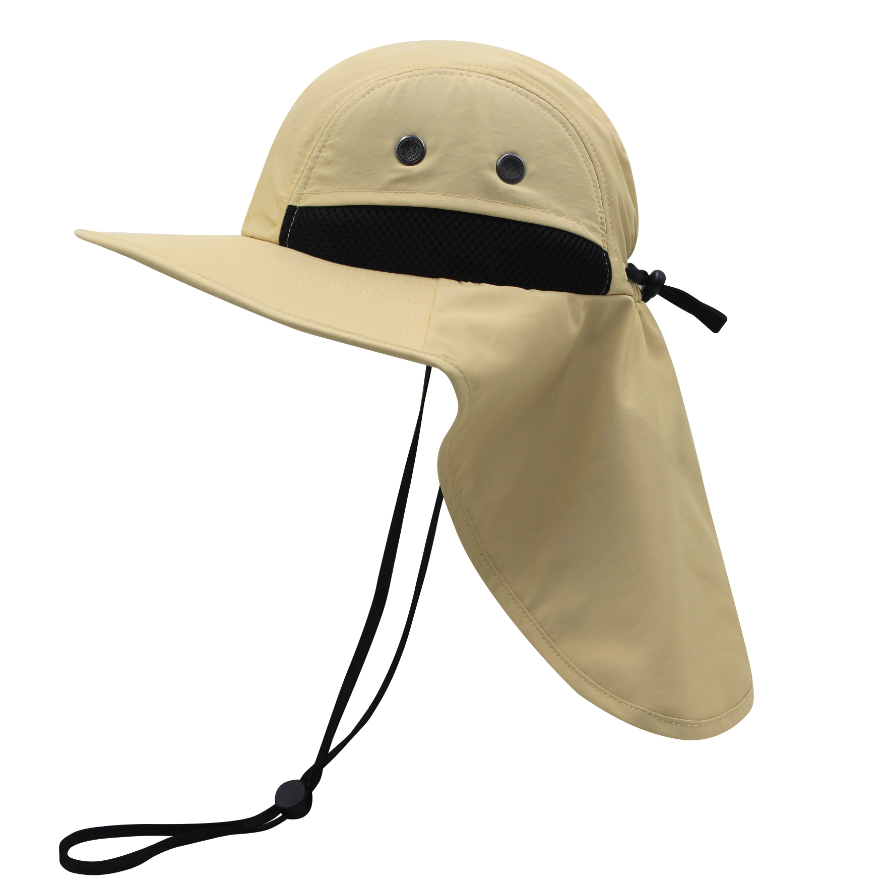 Safari boonie flap back hat with hidden pocket