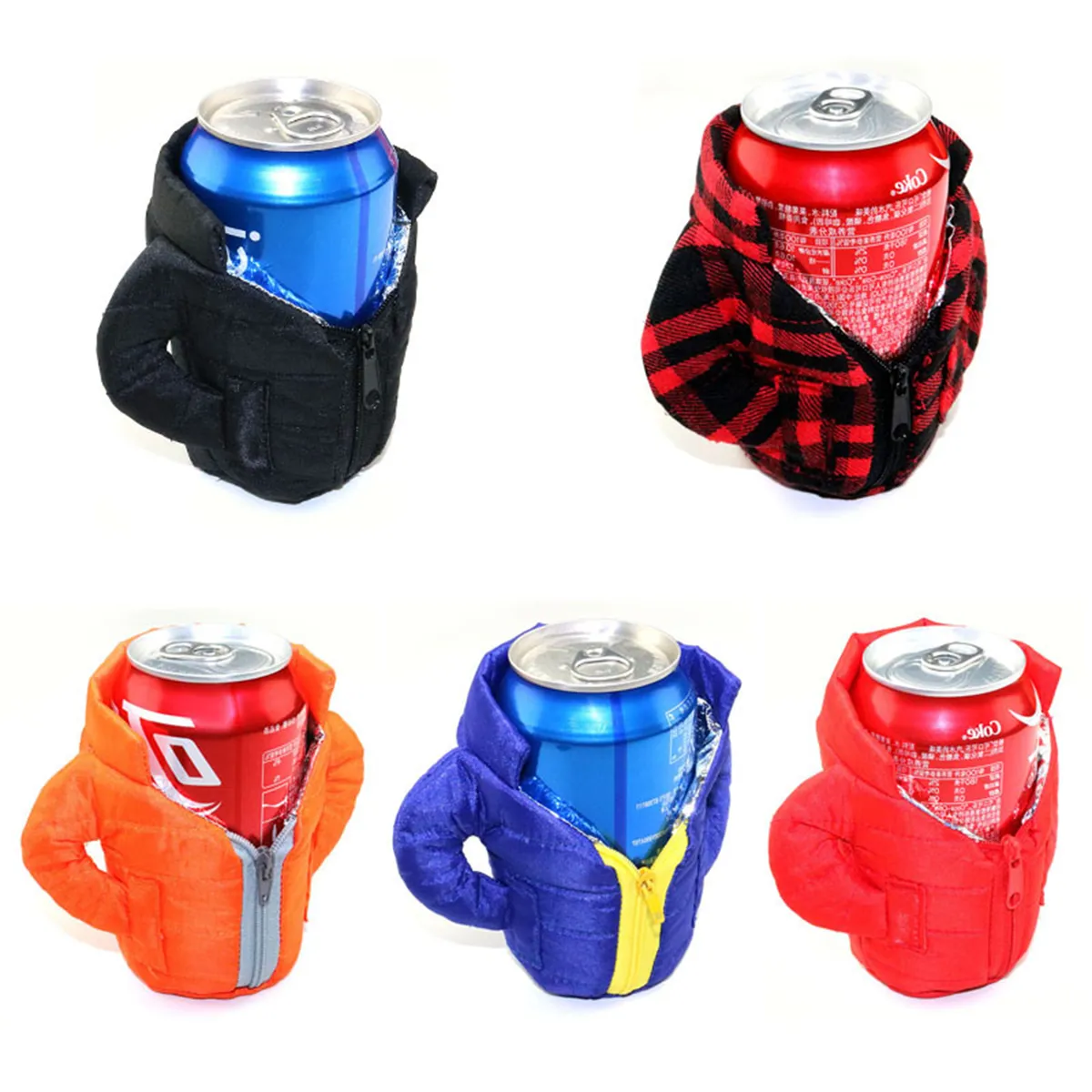 Beverage Can Coolers Beer Vest Jacket Cover, custom koozie with logo imprint 6