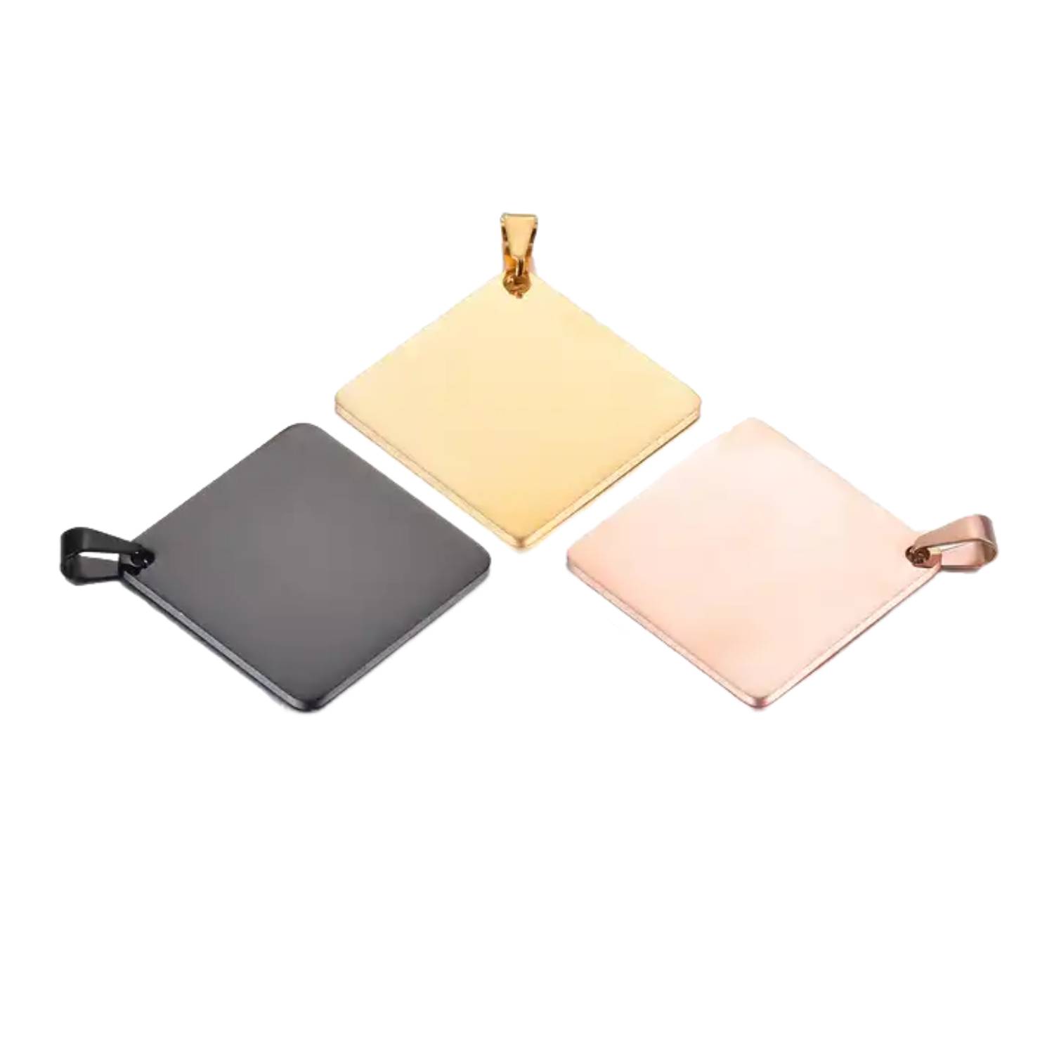 Square Stainless Steel Pet Tag 2