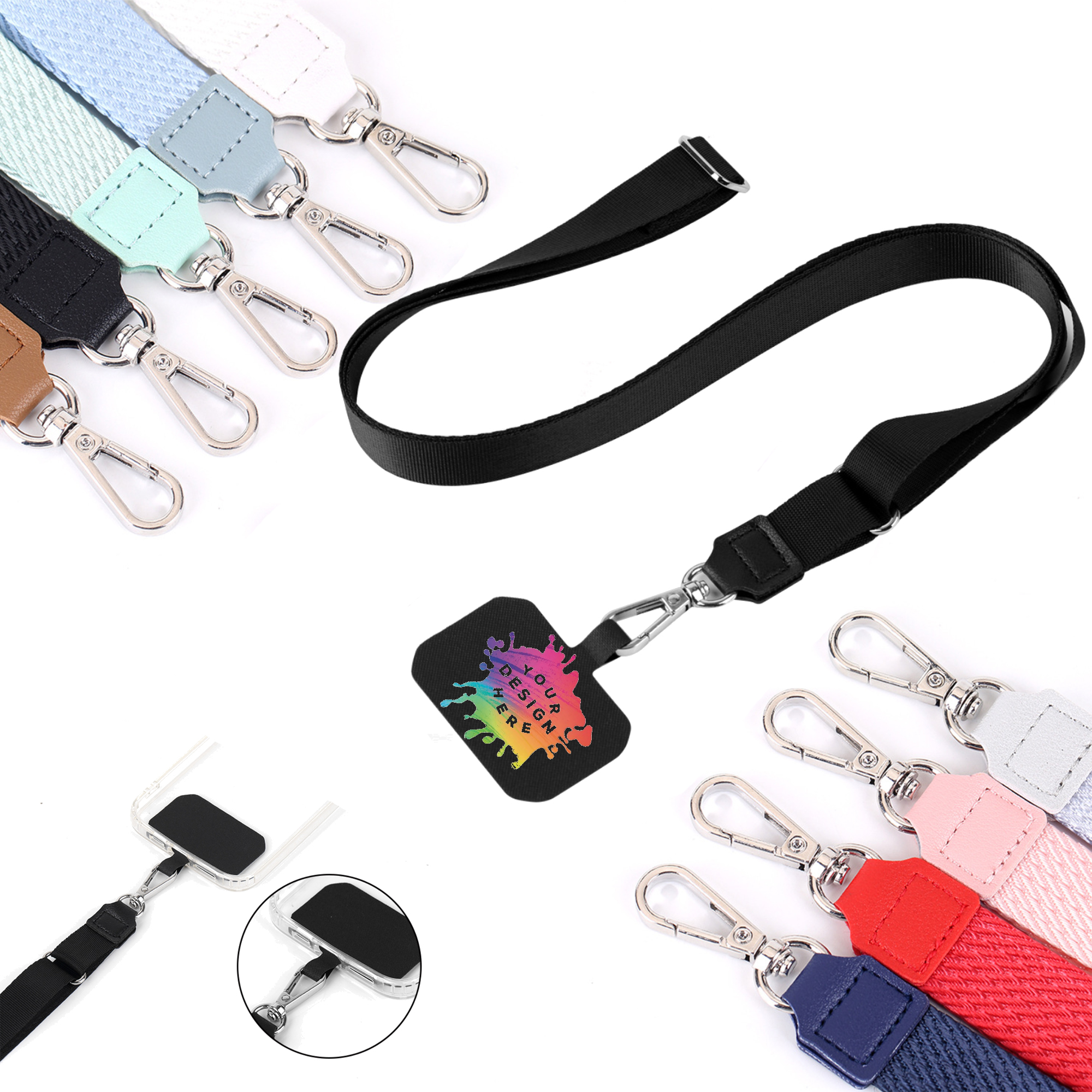Full Color Polyester Universal Cell Phone Lanyard MOQ 50 1
