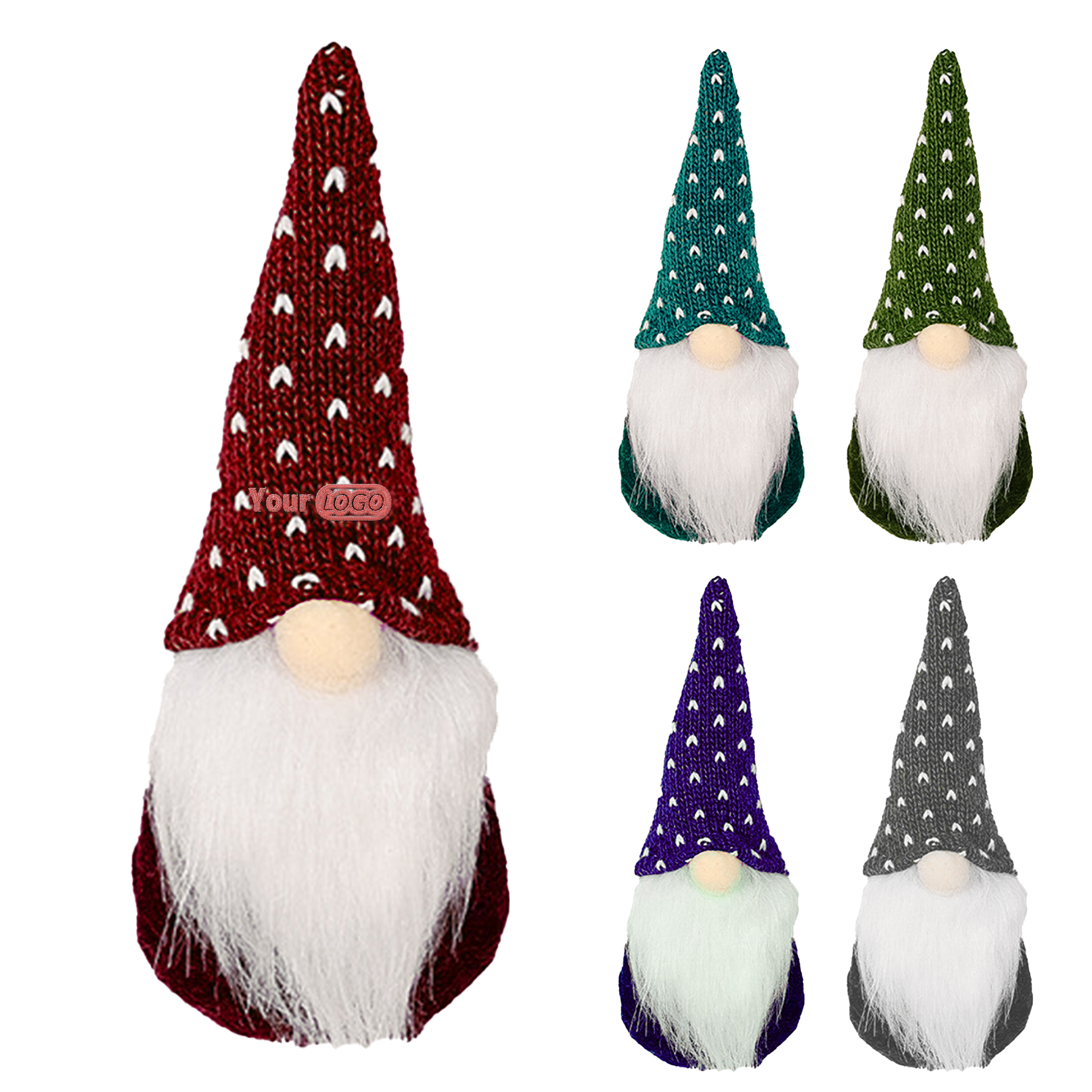 Other Fabric Festive Knitted Gnome Ornaments For Christmas Decor 3