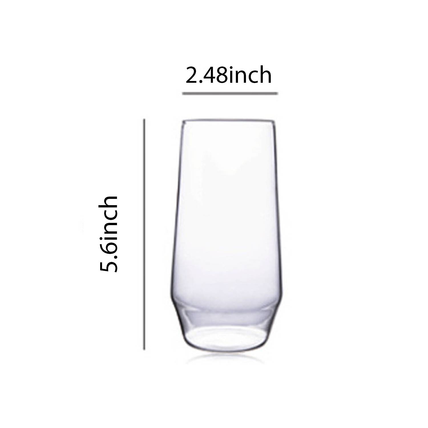 16 oz European style single-layer glass cup 2