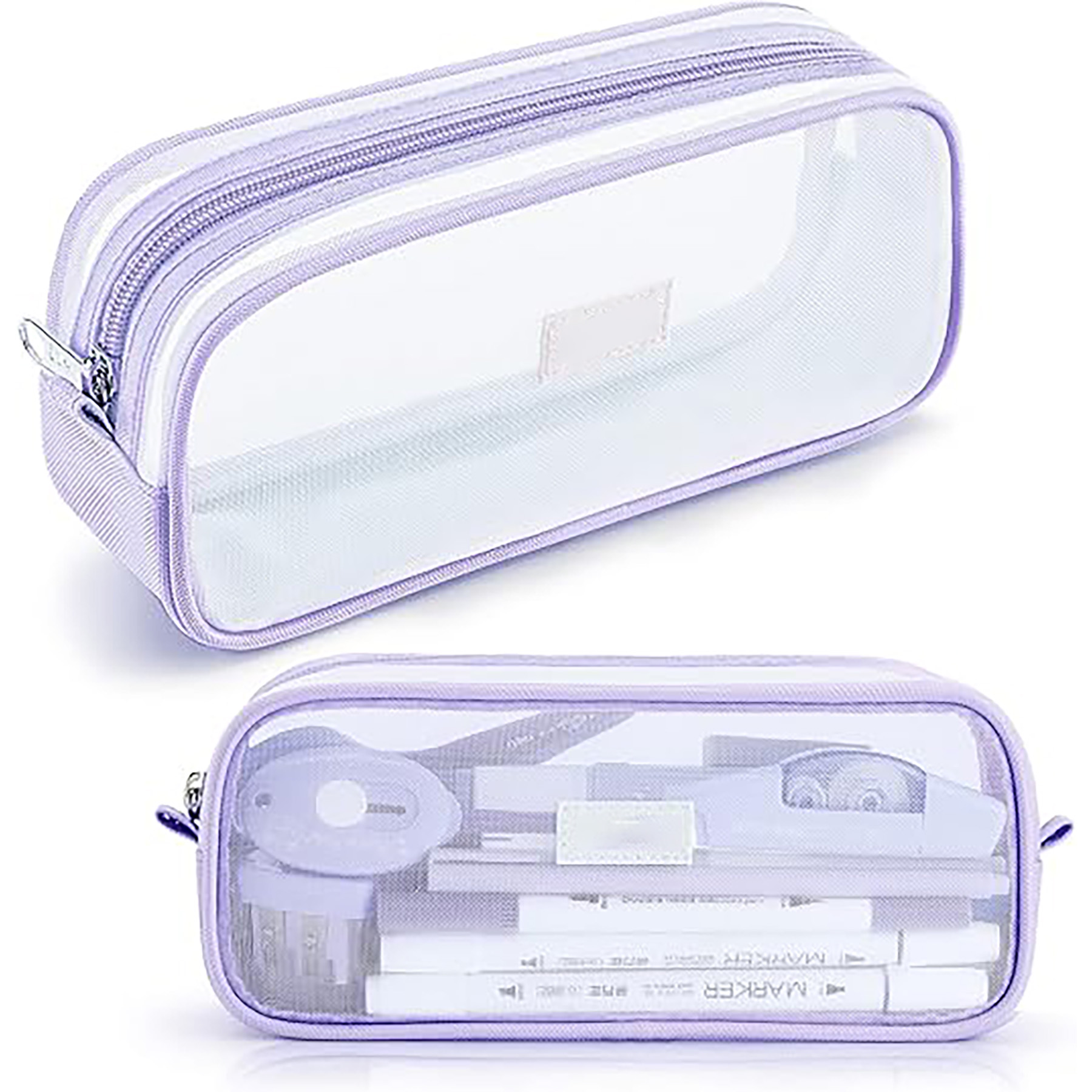 Zipper Grid Mesh Stationery Bag 5