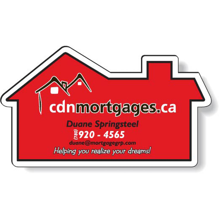 Stock House Magnet (2"x3.5") Screen-printed White Matte Vinyl Topcoat