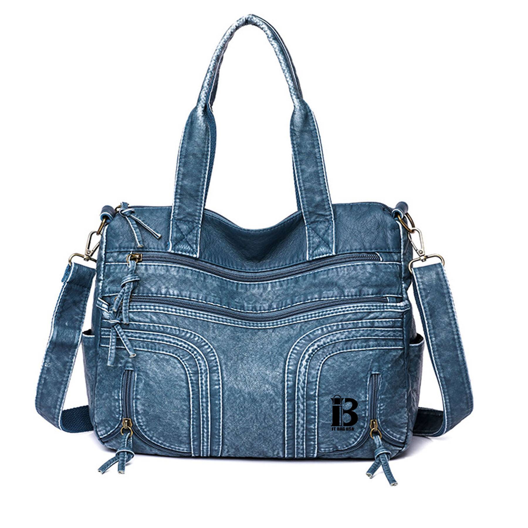 PU Leather Large Capacity Shoulder Tote Bag 5