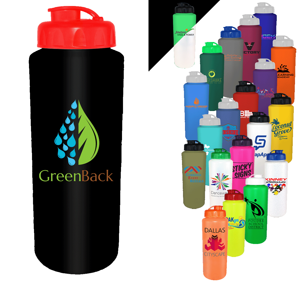 32 oz. Sports Bottle with Flip Top Cap 11