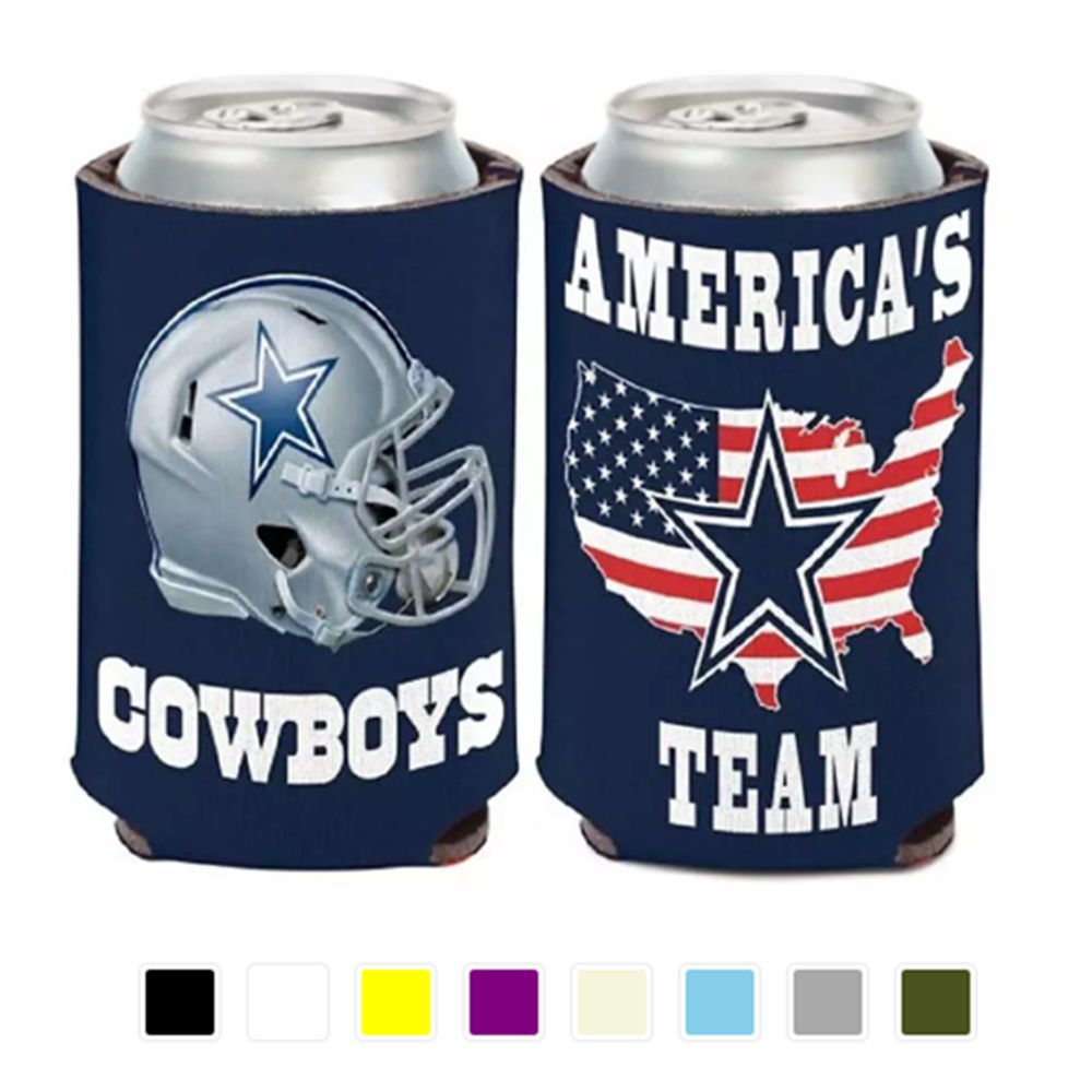 American Cowboy Theme Can Cooler, custom koozie with logo imprint 2