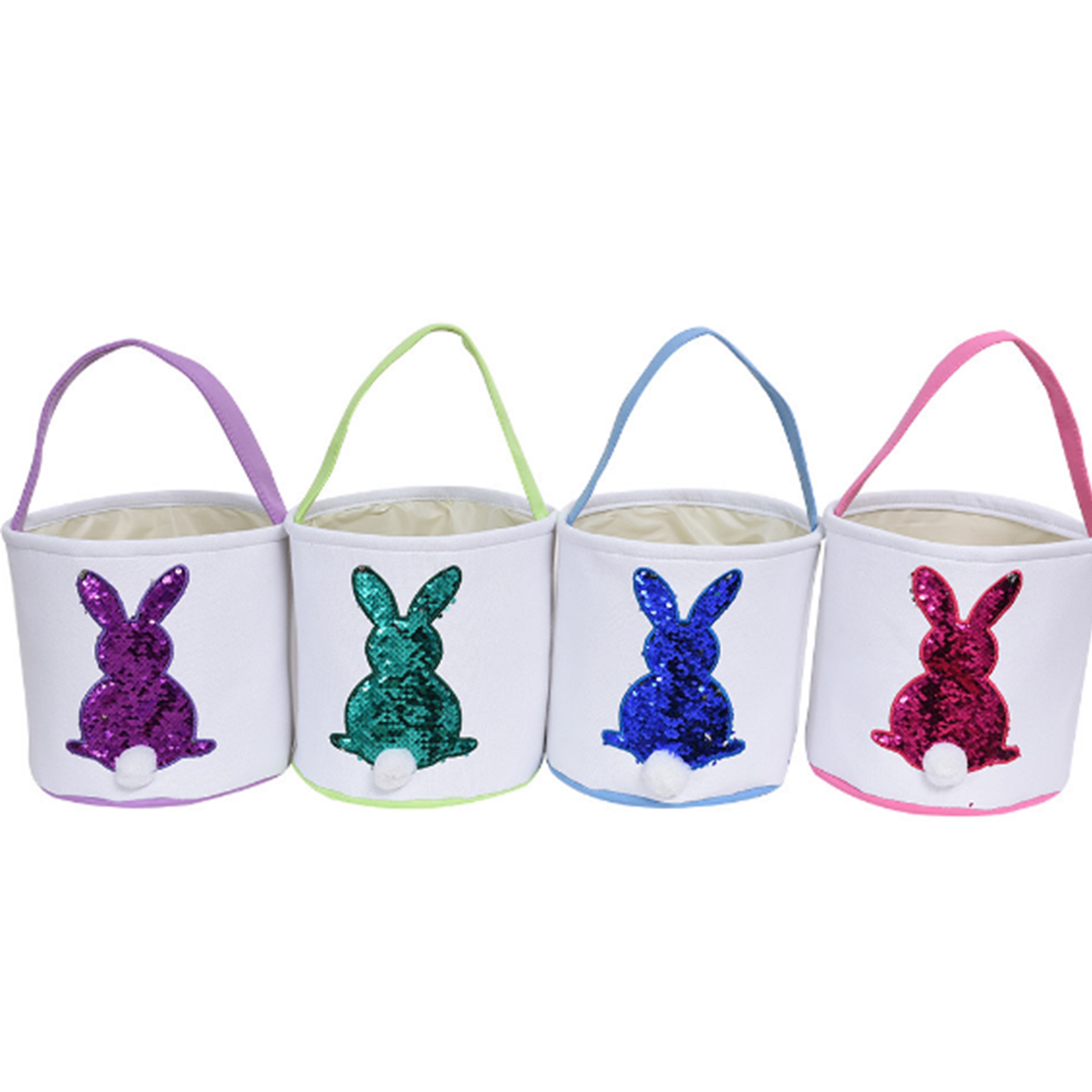 Easter Bunny Basket Egg Bags for Kids, custom tote bag with logo imprint 8