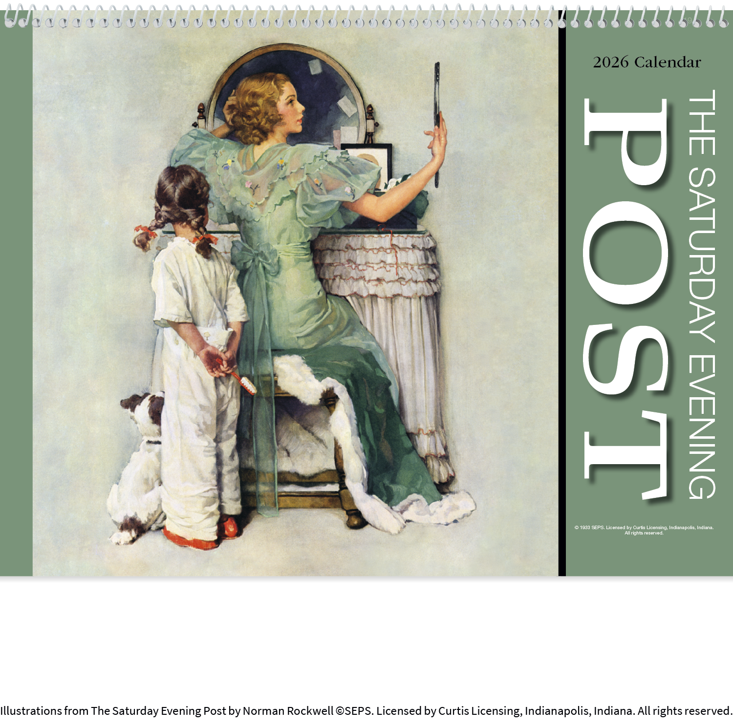 HotLine® Products Saturday Evening Post Appointment Calendar - Spiral 3