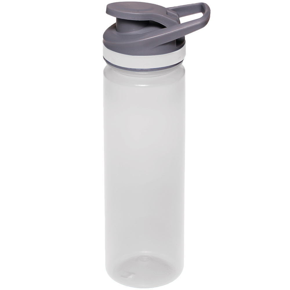 Plastic Sports Water Bottle with Flip Lid - Carry Handle, 22 19