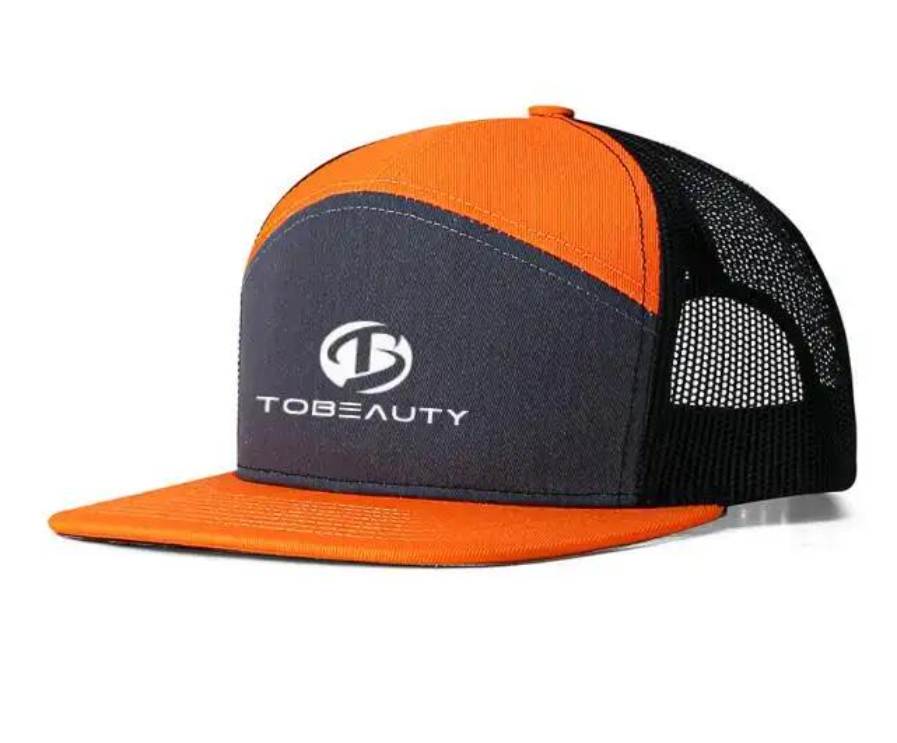 7-Panel Mesh Back Flat Bill Trucker Hat 3