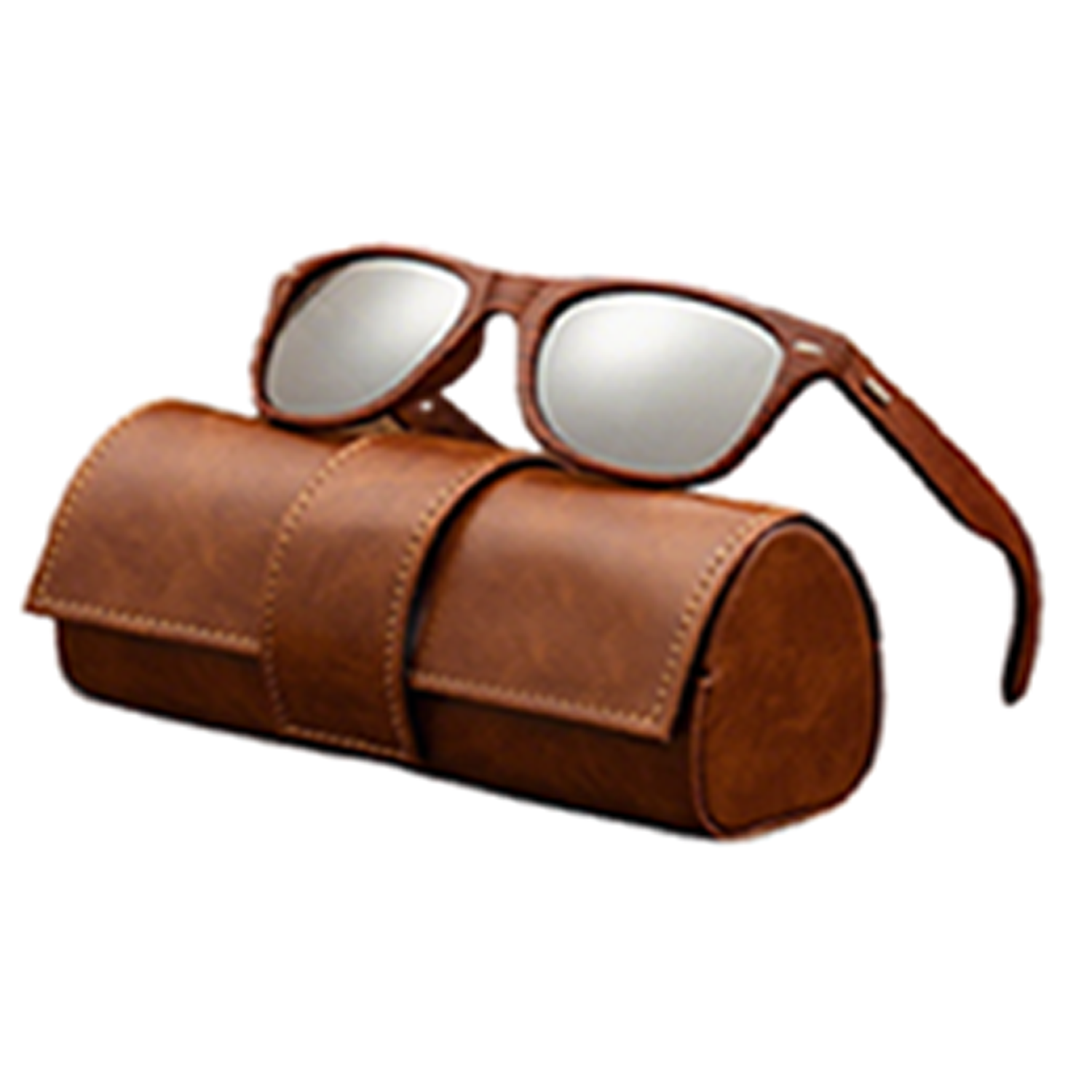 Retro Wooden Frame Sunglasses with Case 16