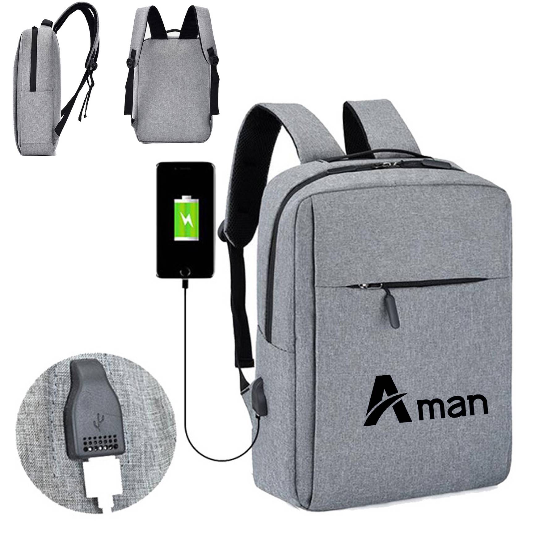 Laptop Backpack With USB Charging Port 2