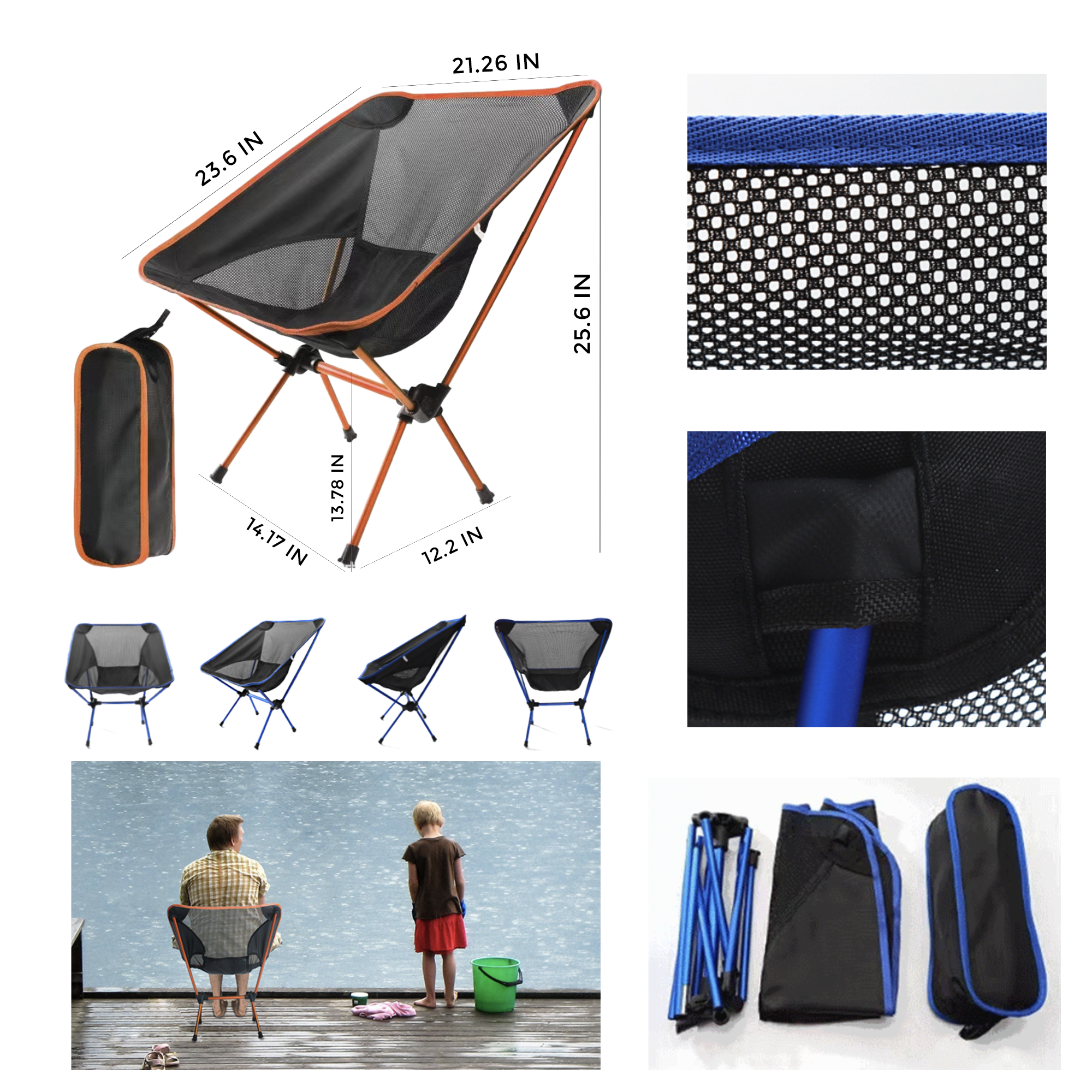 MOQ 10 PCS Compact Outdoor Folding Chair 2